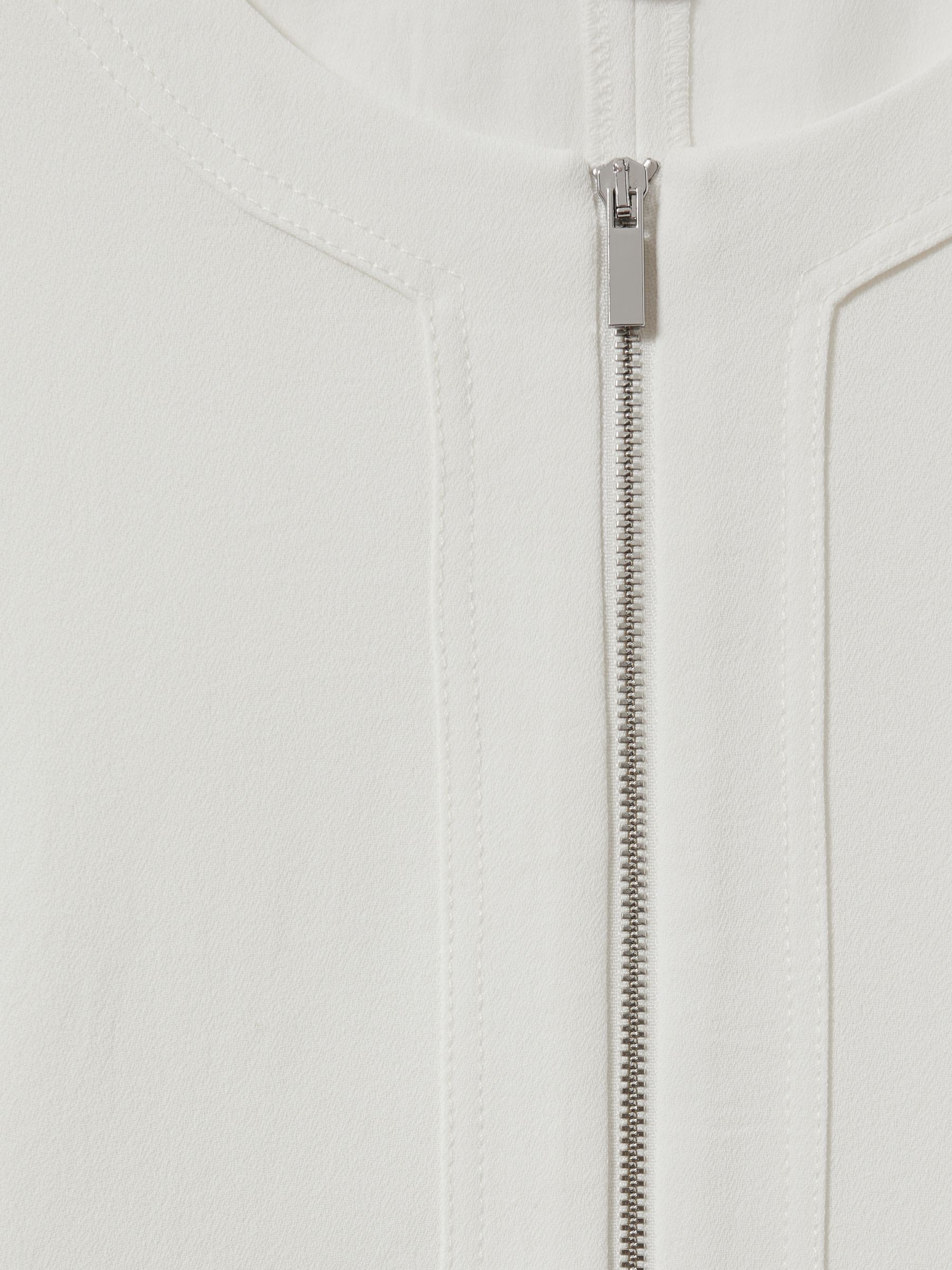 Relaxed Half-Zip T-Shirt in Ivory - Image 6 of 6