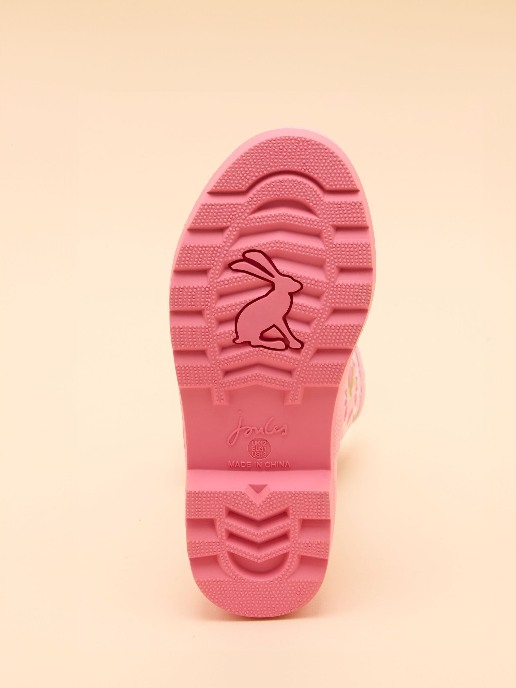 Kids' Pink Floral Printed Wellies - Image 4 of 5