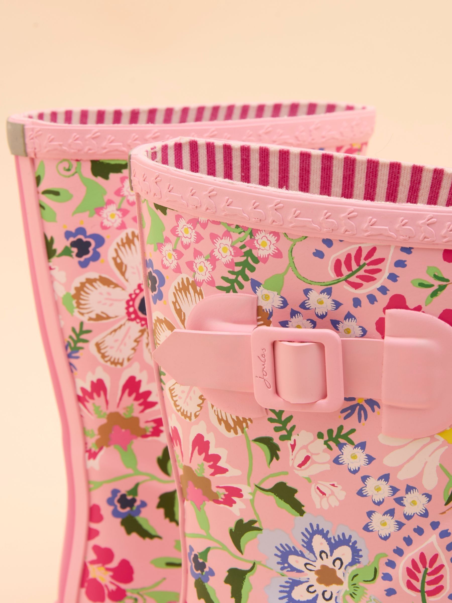 Kids' Pink Floral Printed Wellies - Image 5 of 5