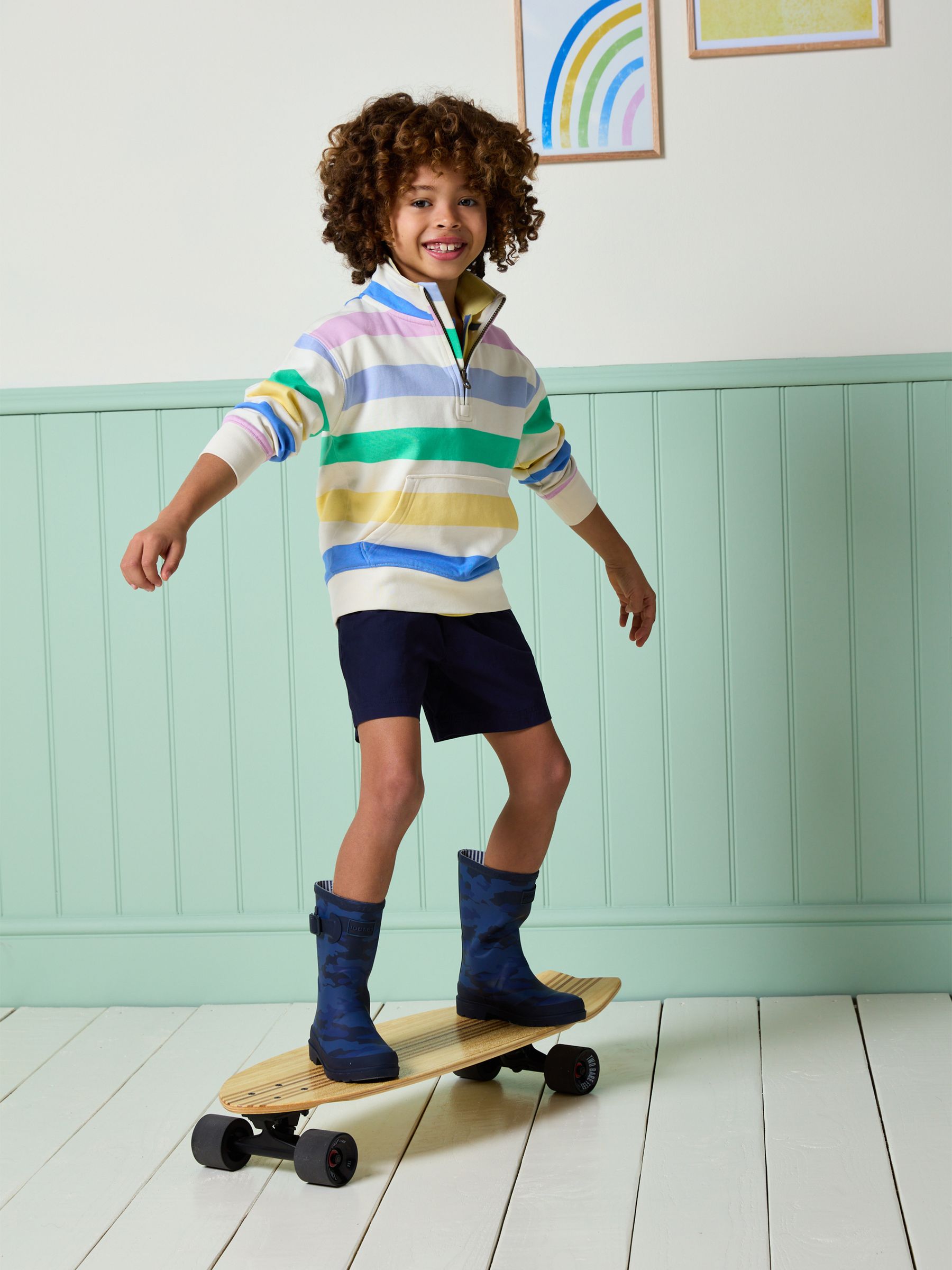 Kids' Navy Camo Printed Wellies - Image 2 of 7