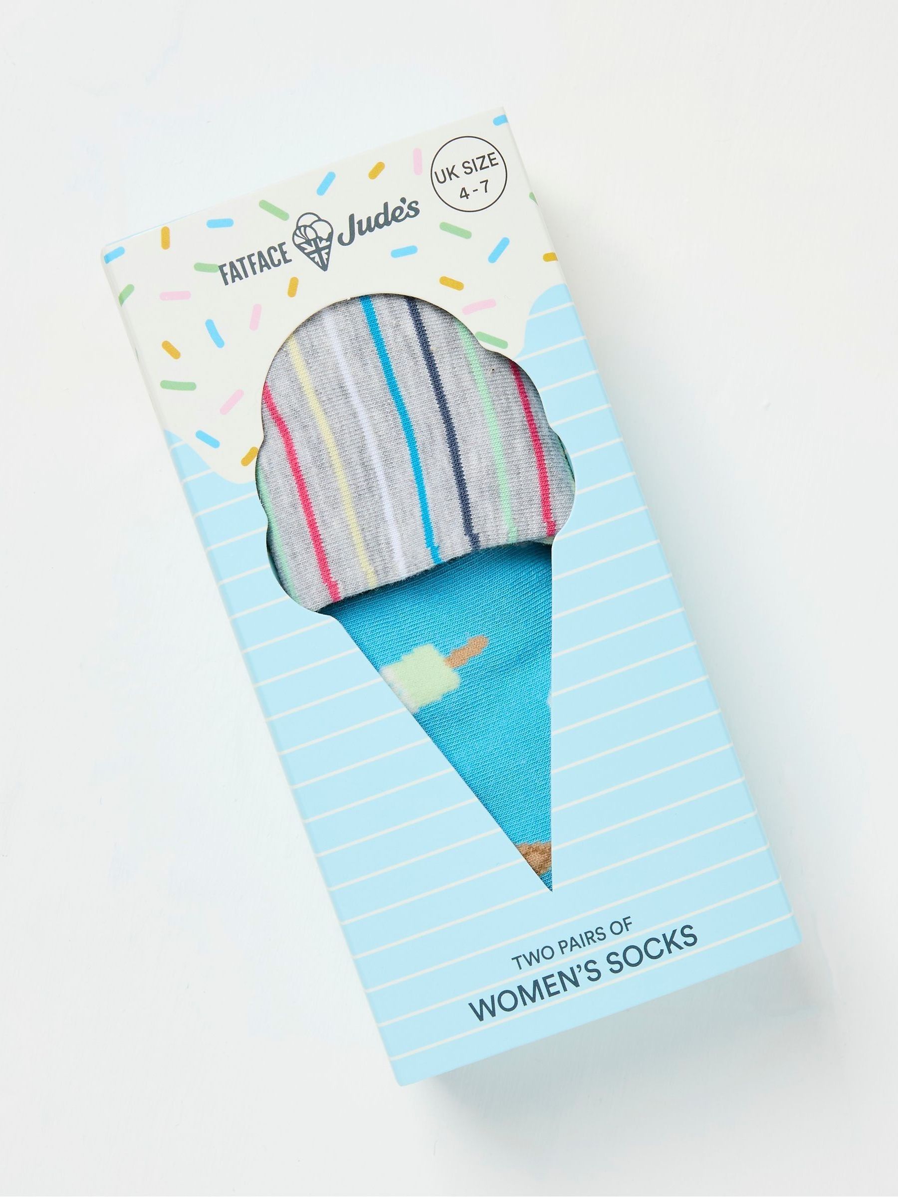 Judes Blue Socks in a Box 2 Pack - Image 2 of 2