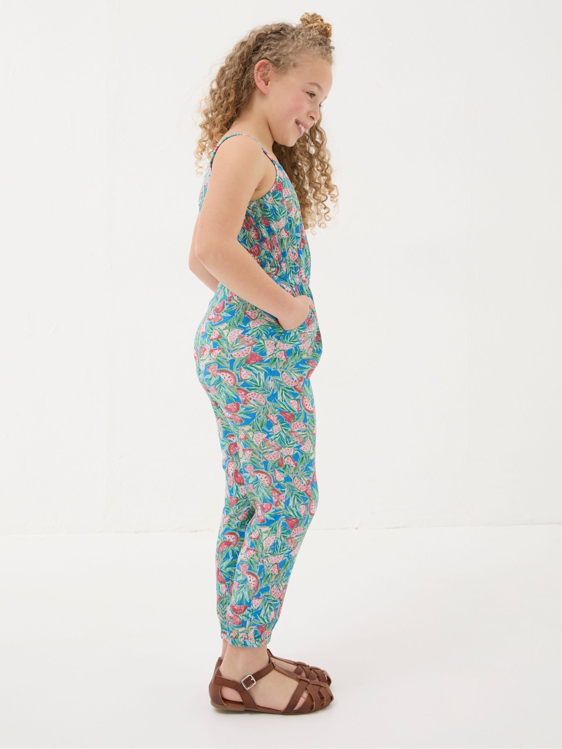 Blue Paisley Print Jumpsuit - Image 2 of 4