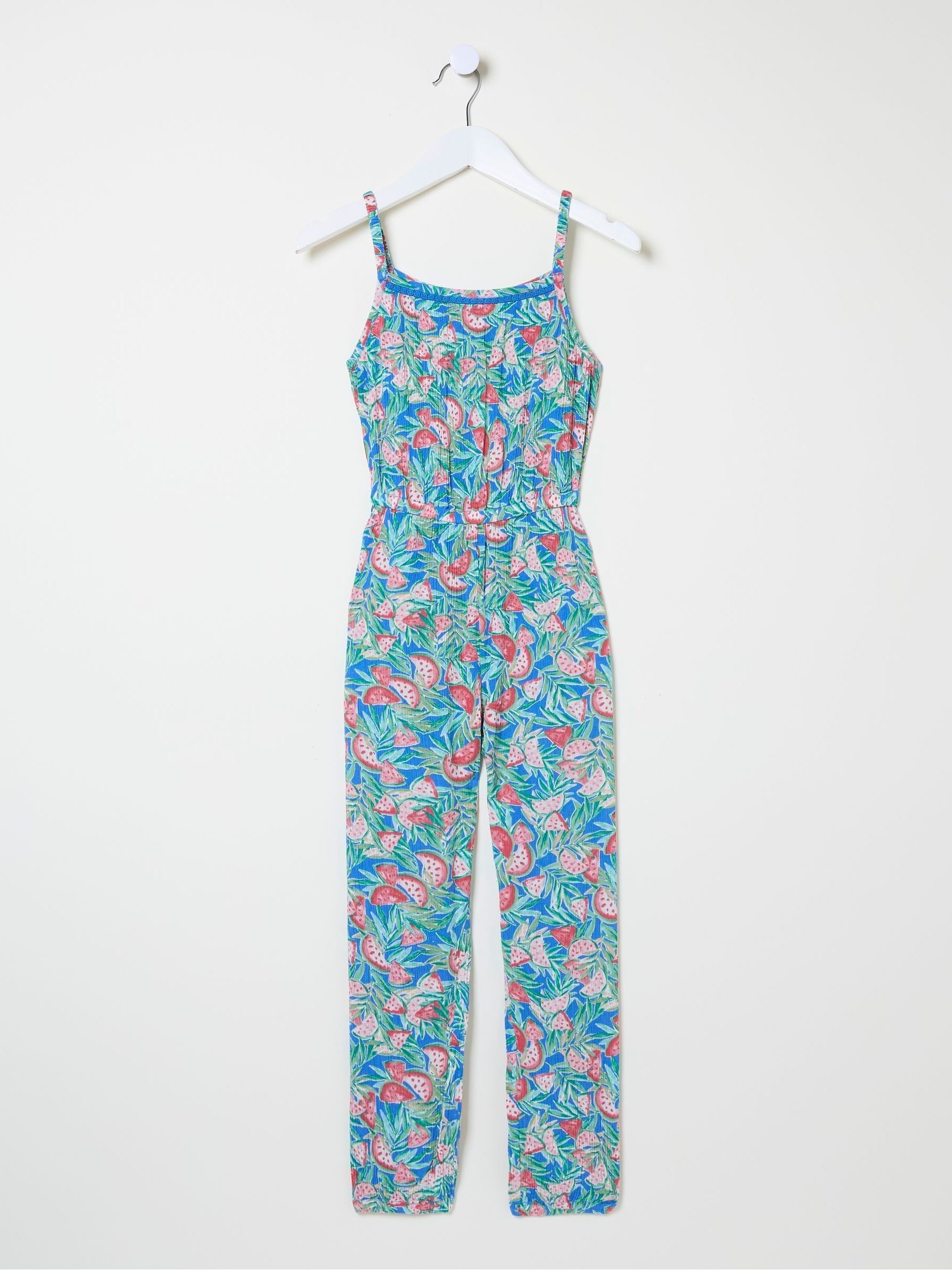 Blue Paisley Print Jumpsuit - Image 4 of 4