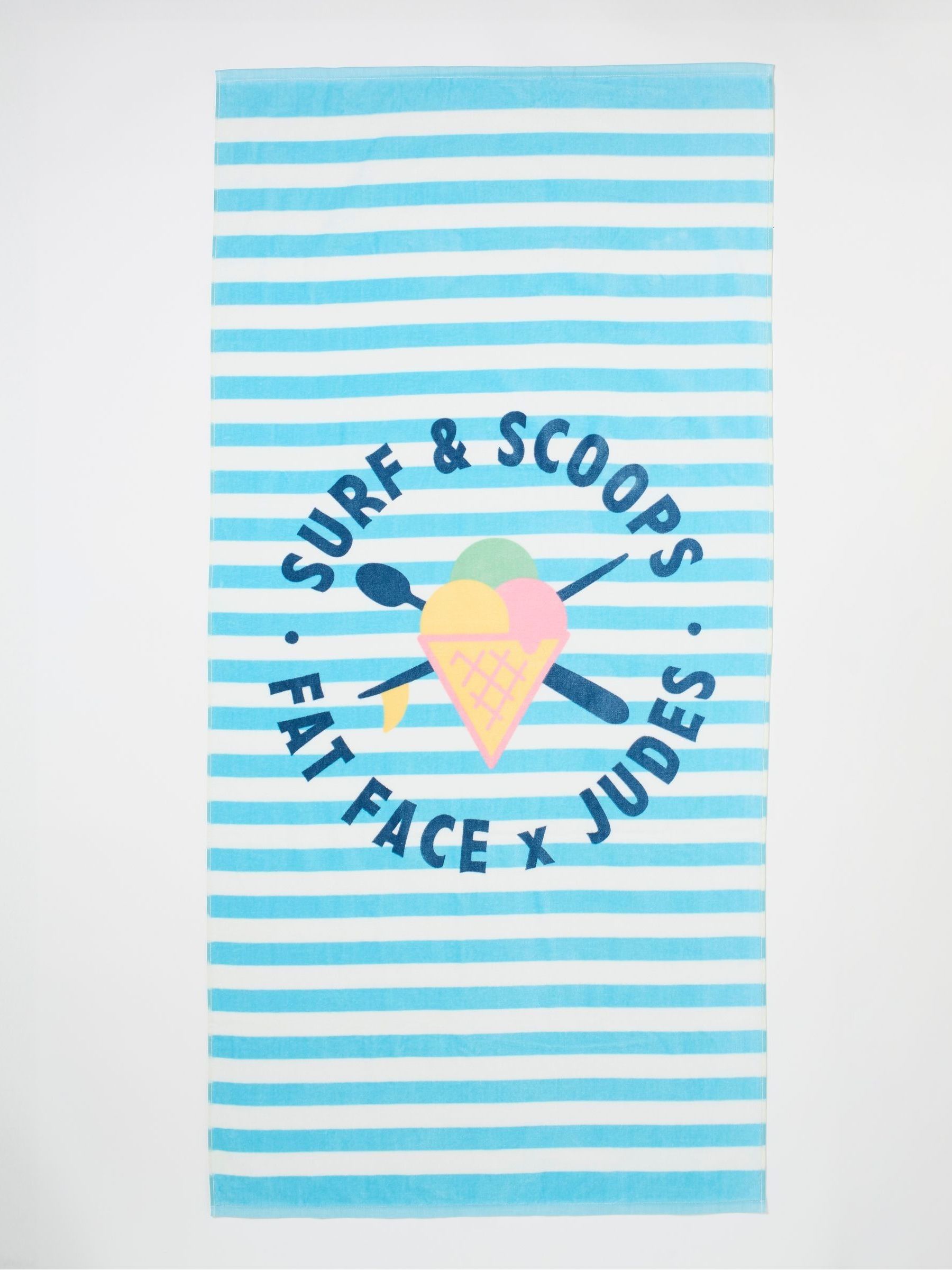 Judes Blue Stripe 100% Cotton Beach Towel - Image 2 of 2