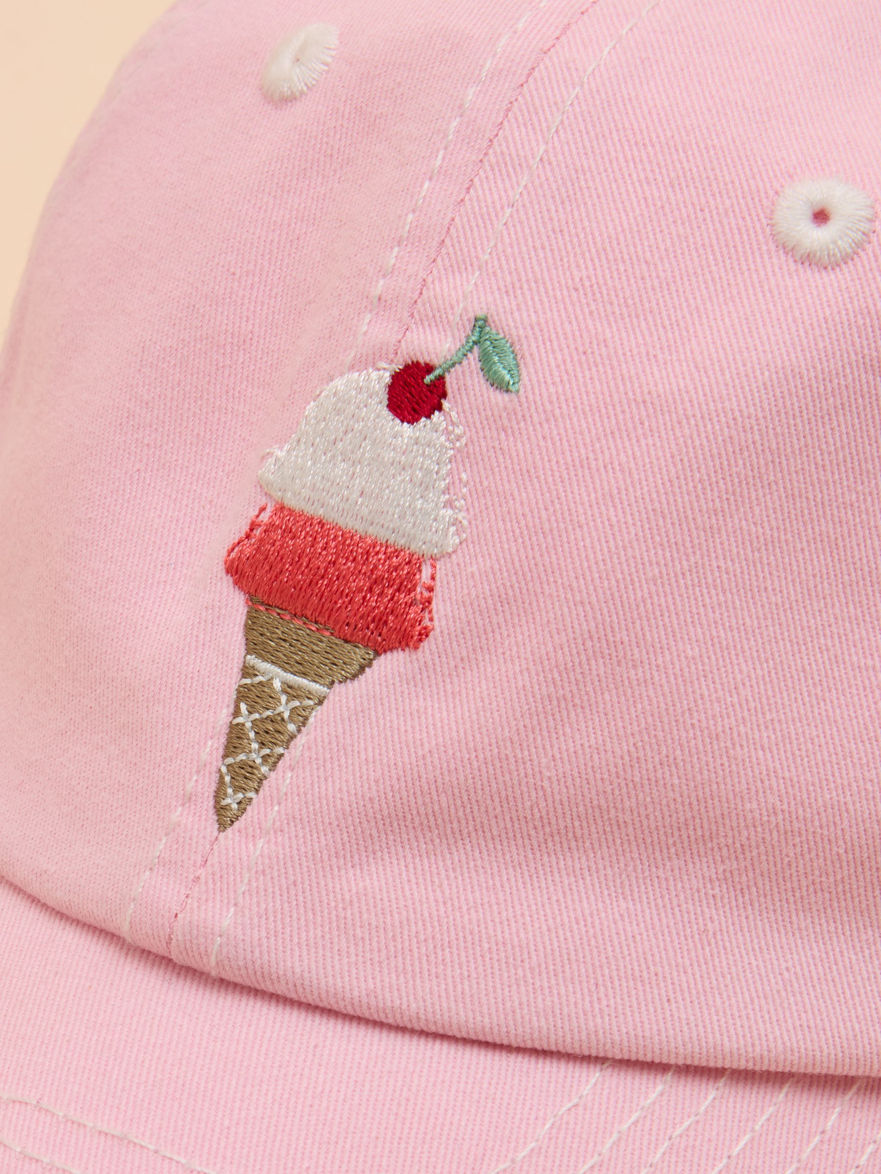 Kids' Daley Pink Ice Cream Cotton Baseball Cap - Image 4 of 4