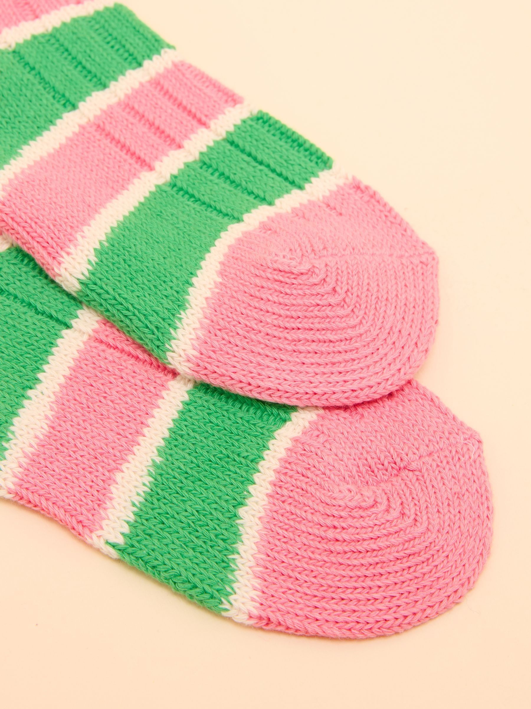 Kids' Wader Pink Striped Welly Socks - Image 3 of 3