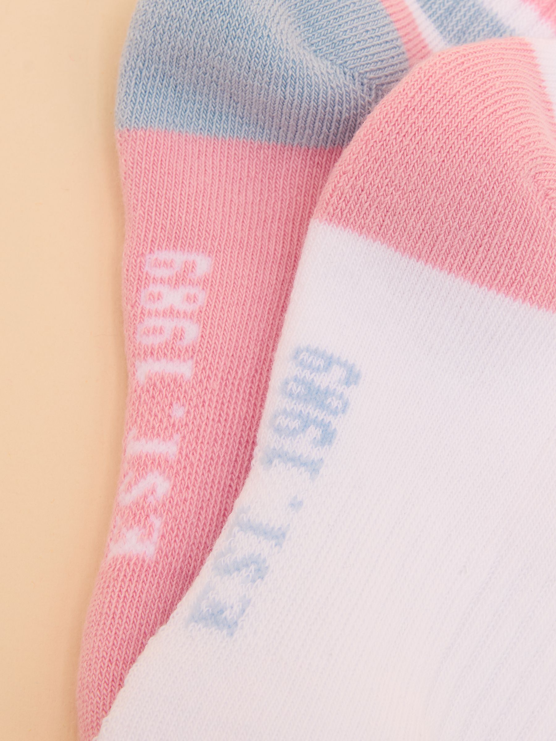 Kids' Volley Pink & Blue Pack of Two Tennis Socks - Image 2 of 3