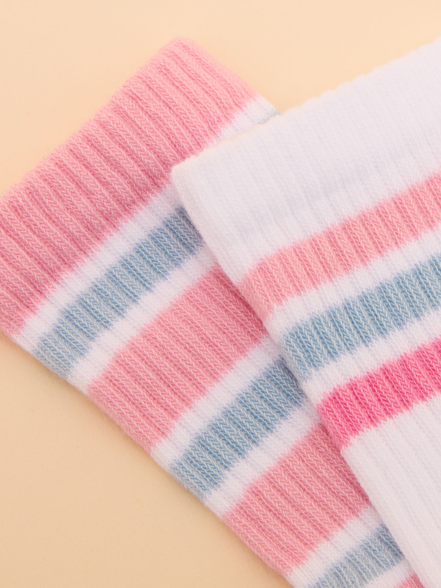 Kids' Volley Pink & Blue Pack of Two Tennis Socks - Image 3 of 3