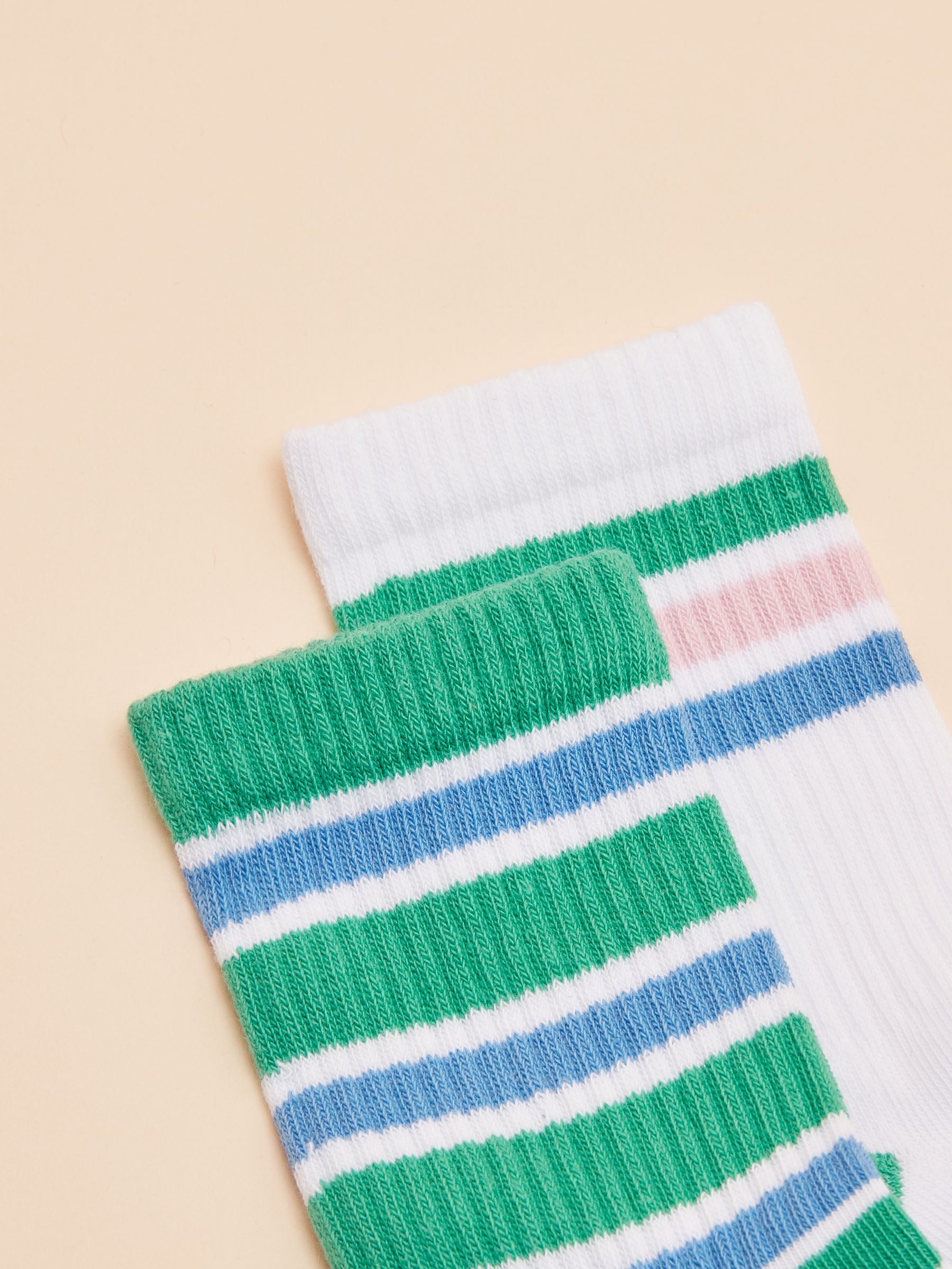 Kids' Volley Green & Blue Pack of Two Tennis Socks - Image 2 of 4