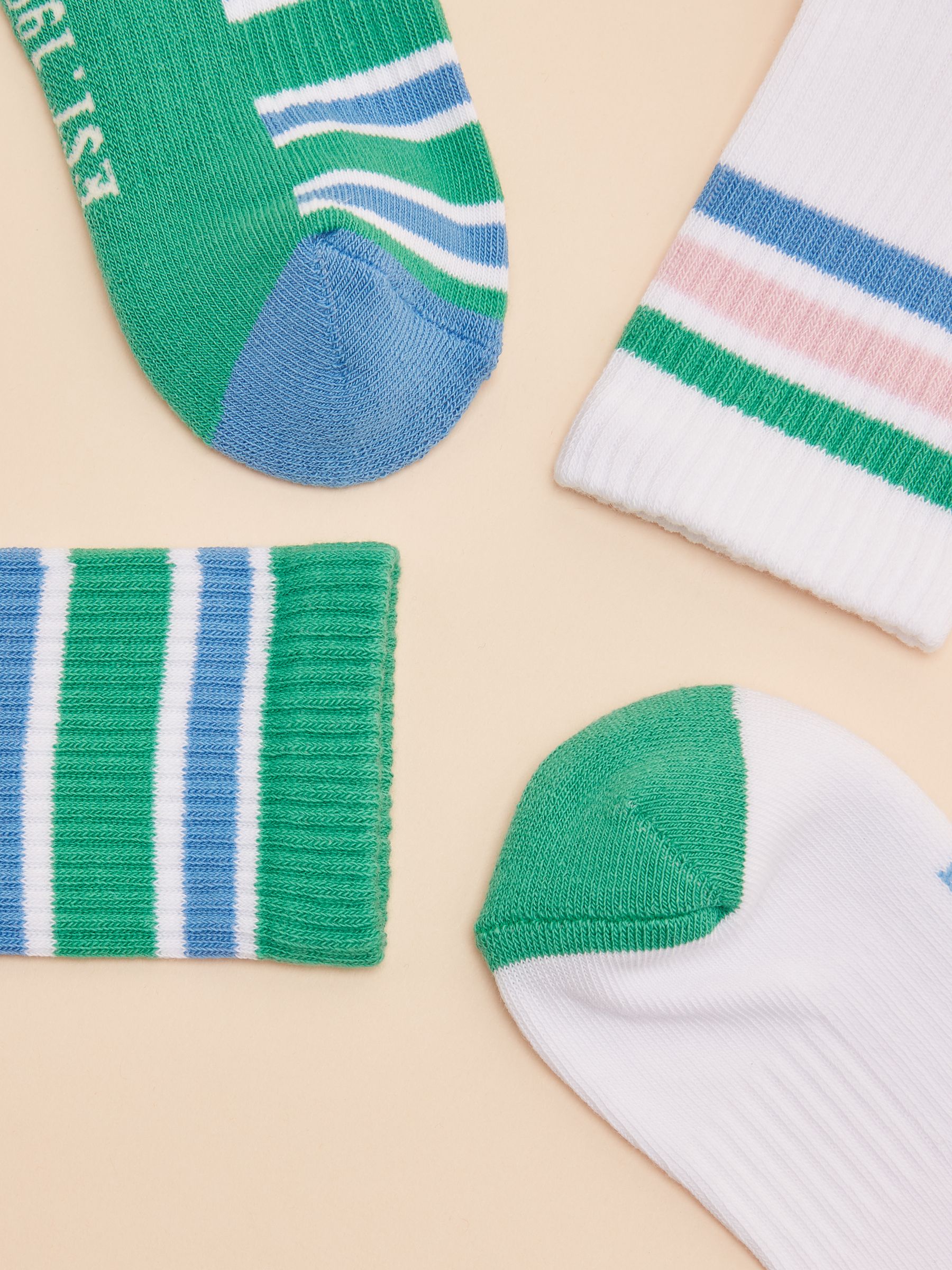Kids' Volley Green & Blue Pack of Two Tennis Socks - Image 3 of 4