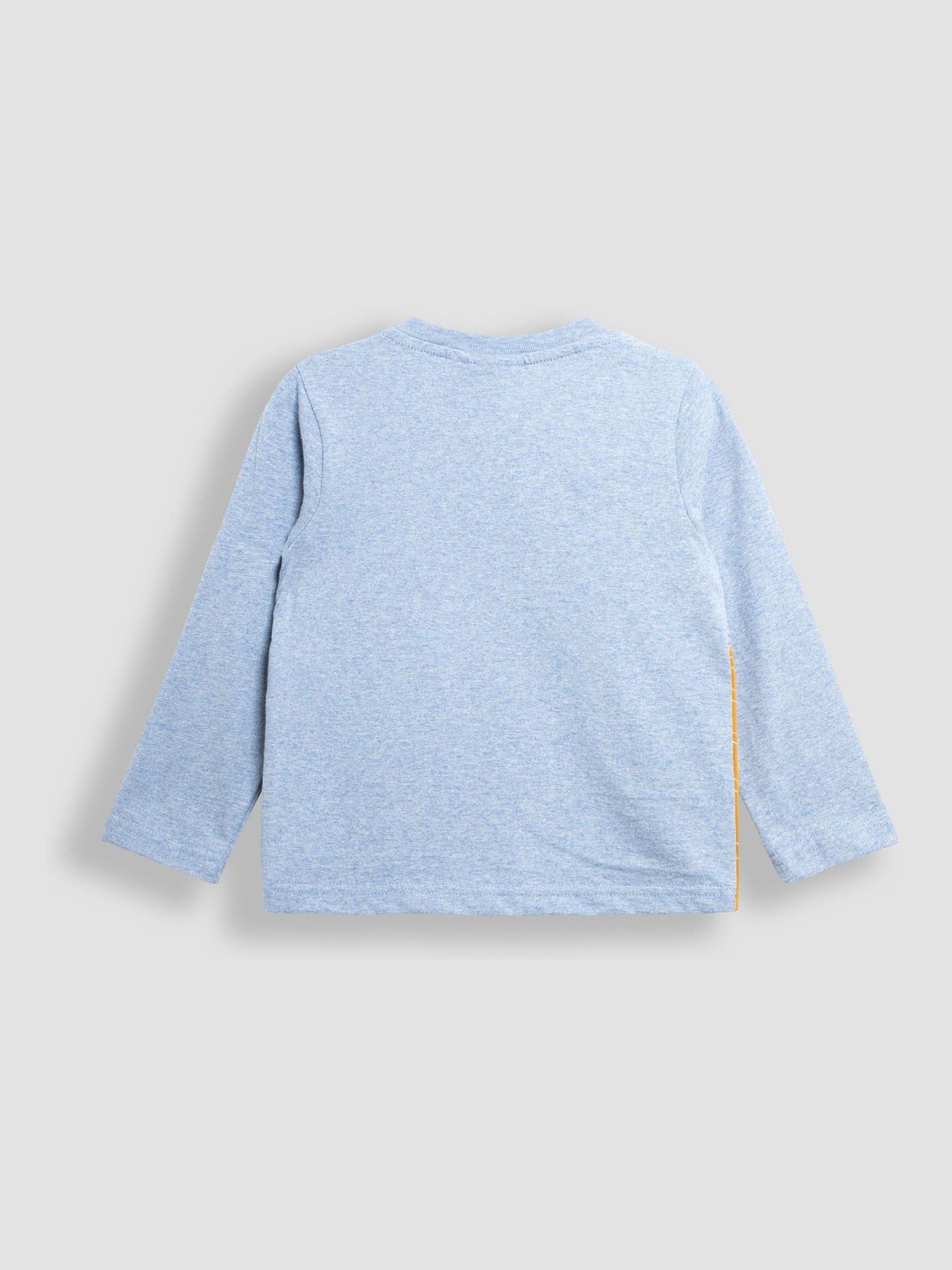 Blue Long Sleeve Button Shoulder Appliqué Top - Image 2 of 3