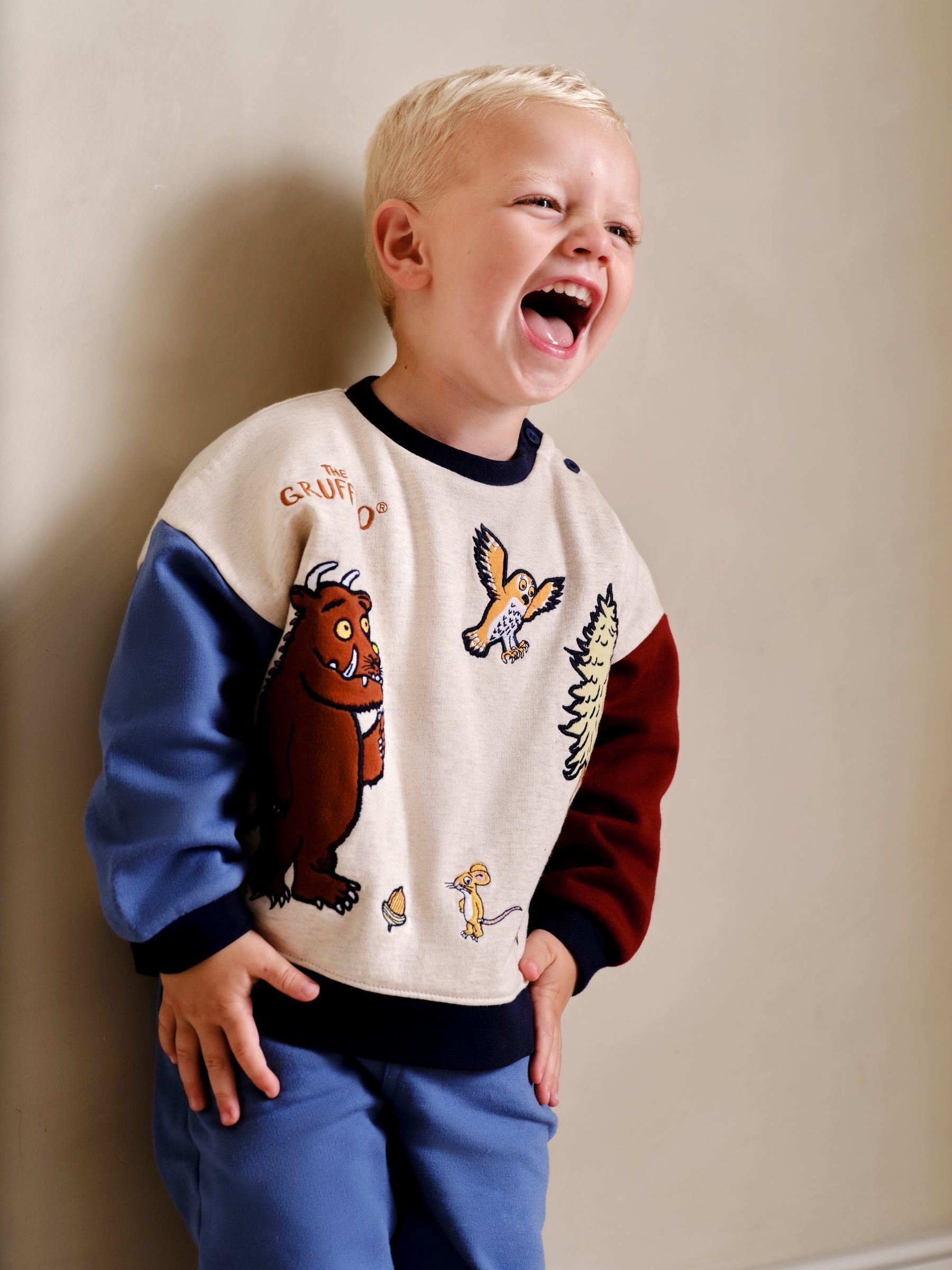 Denim Gruffalo Appliqué Sweatshirt and Joggers Set - Image 1 of 9
