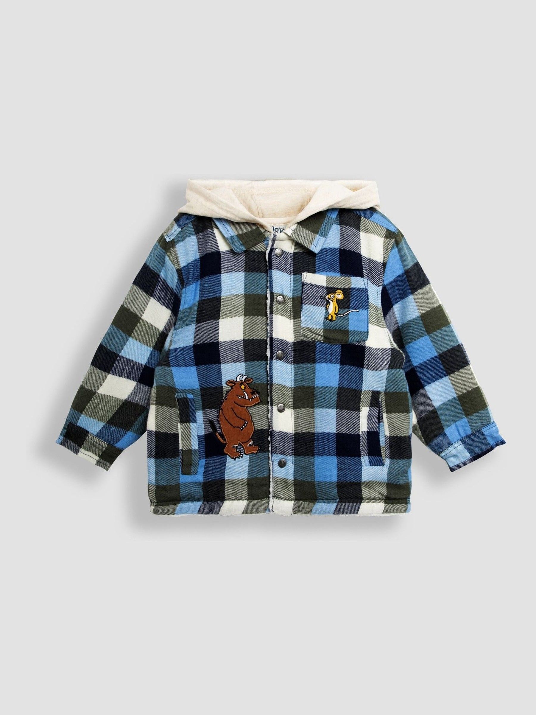Natural The Gruffalo Check Hooded Shacket - Image 1 of 7