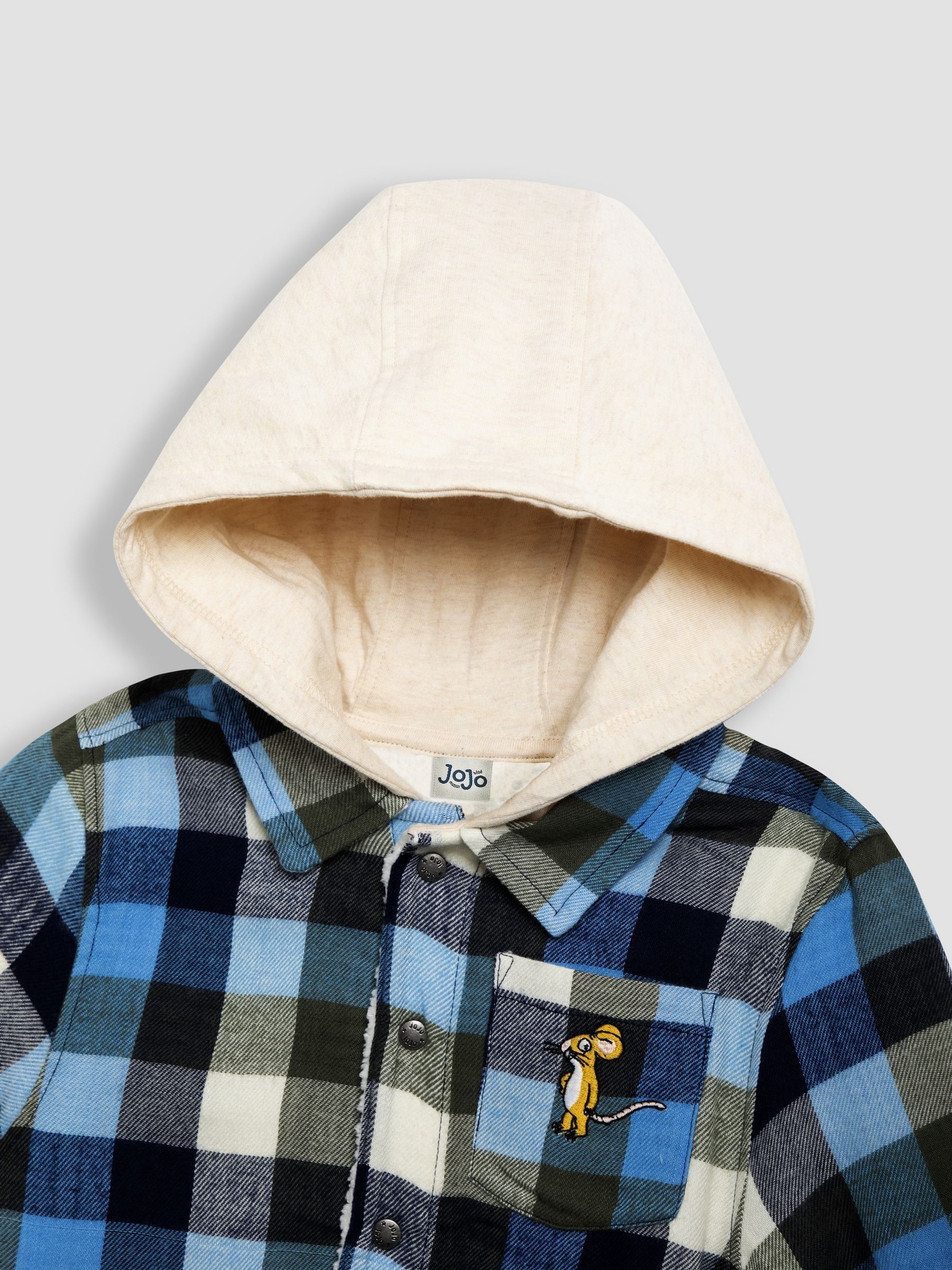 Natural The Gruffalo Check Hooded Shacket - Image 3 of 7