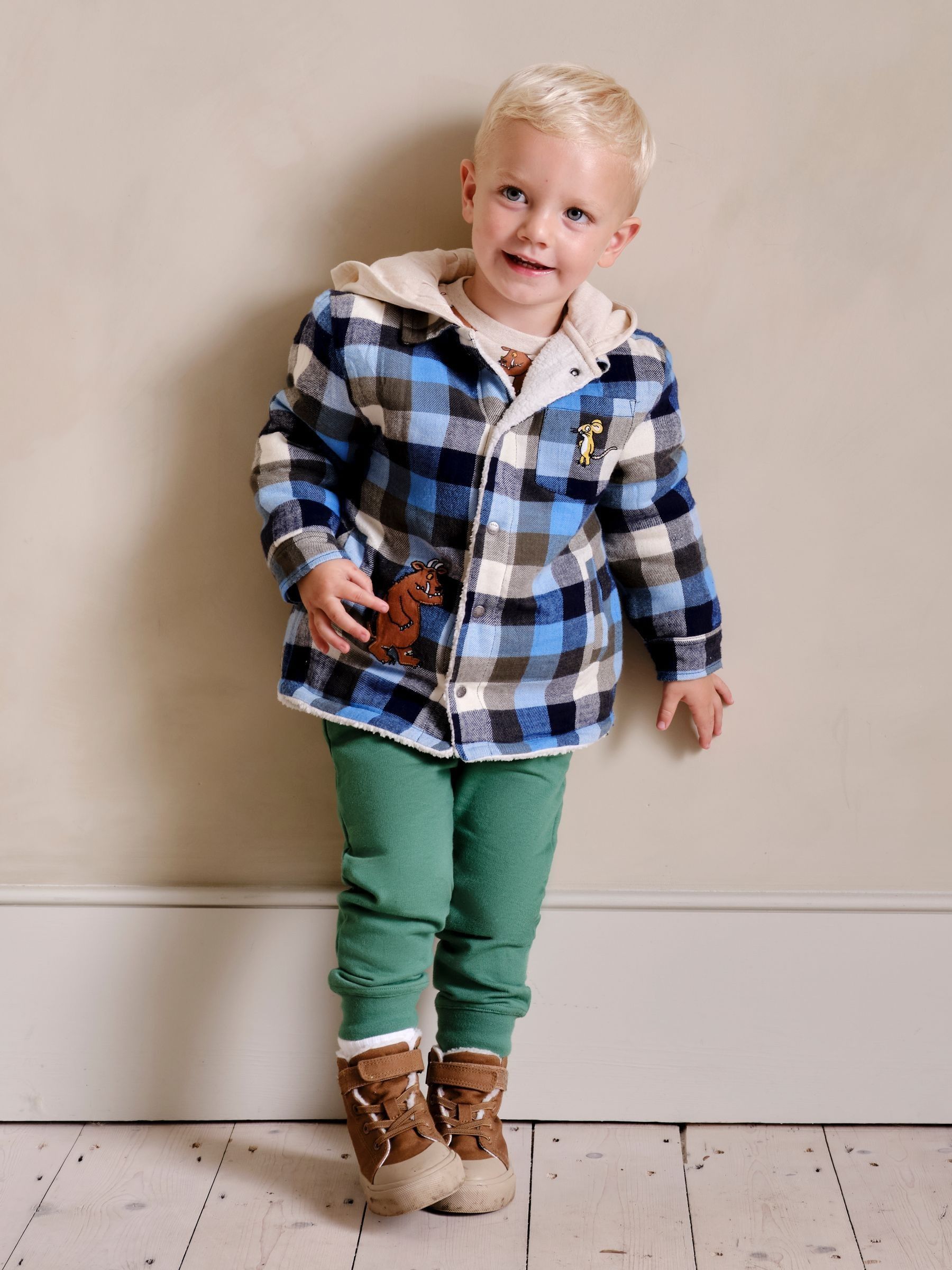 Natural The Gruffalo Check Hooded Shacket - Image 6 of 7