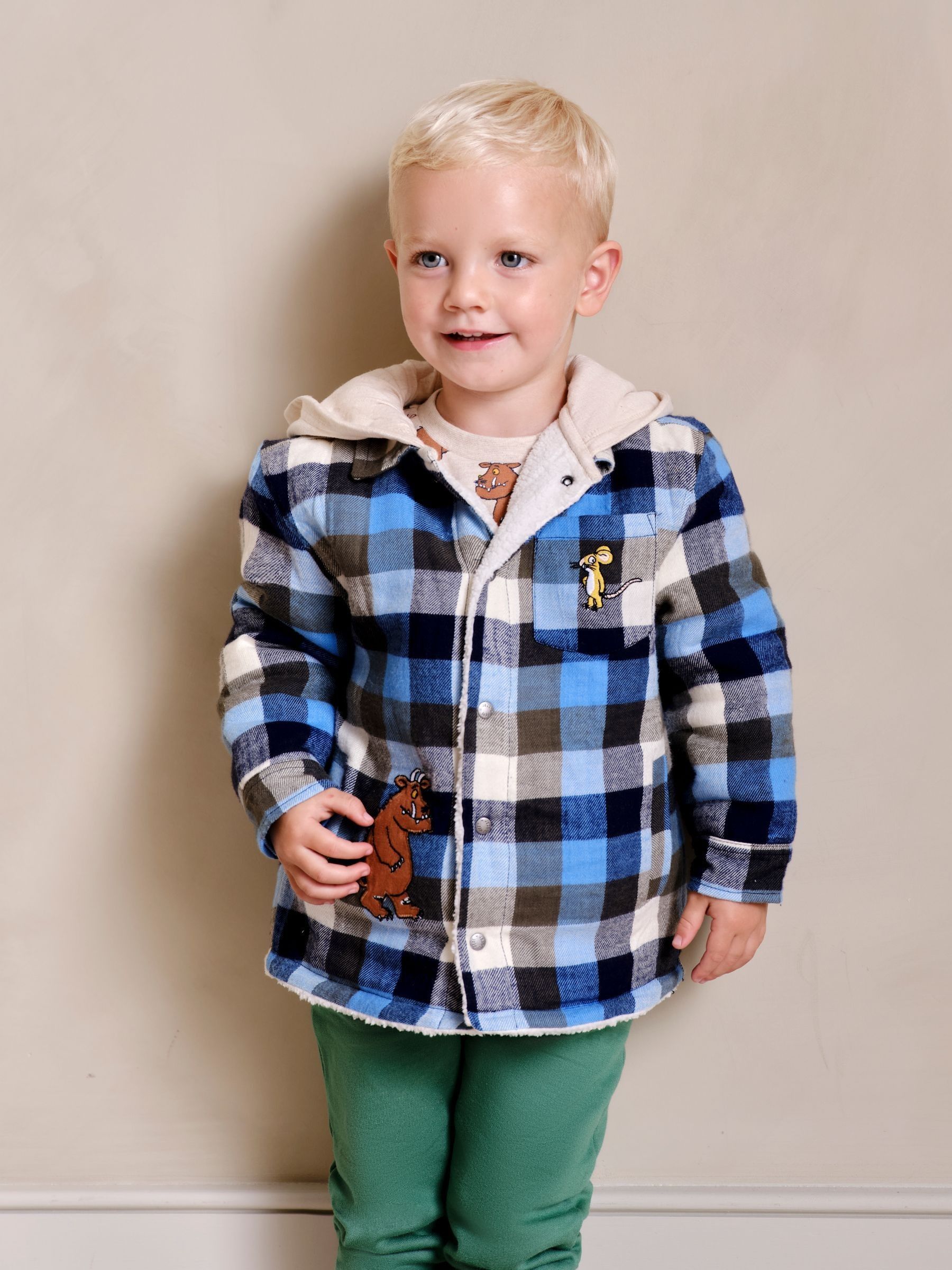 Natural The Gruffalo Check Hooded Shacket - Image 7 of 7