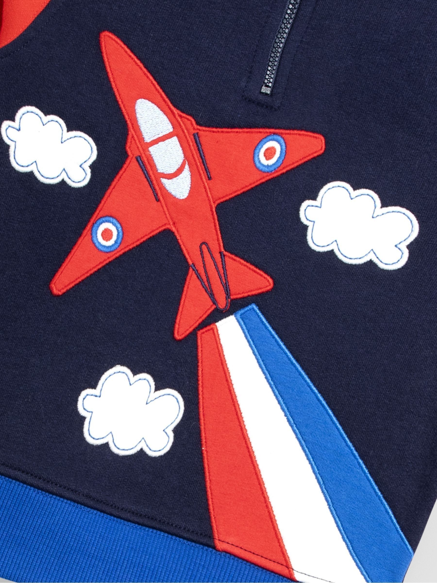 Navy Arrows Appliqué Half Zip Sweatshirt - Image 3 of 3