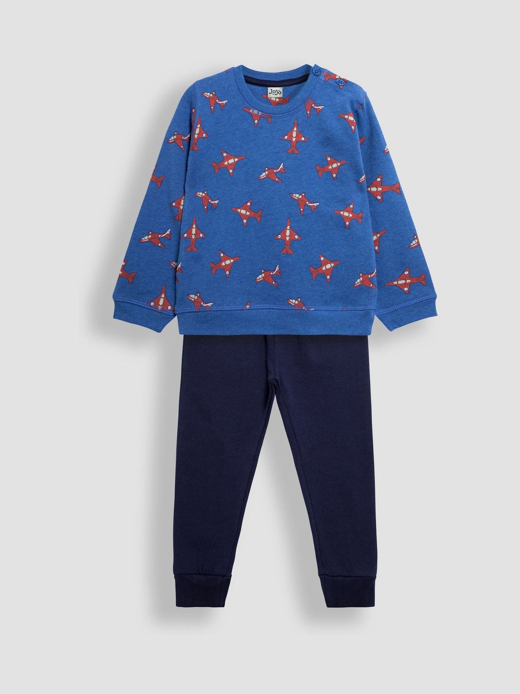 Cobalt Arrows Print Sweatshirt and Joggers Set - Image 1 of 6