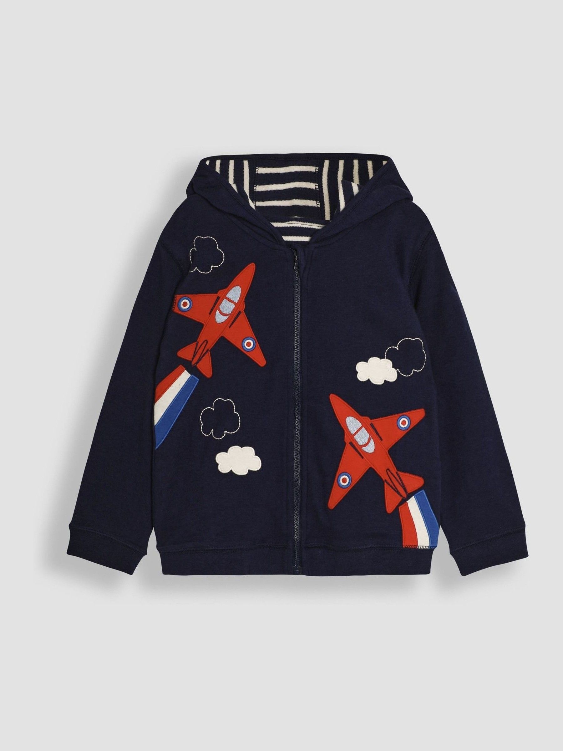 Navy Arrows Appliqué Reversible Hoodie - Image 2 of 8