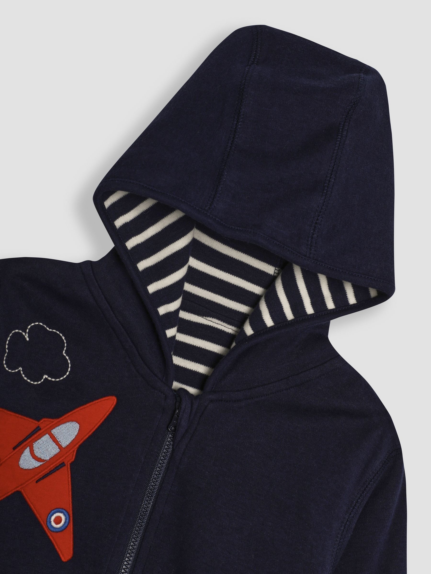 Navy Arrows Appliqué Reversible Hoodie - Image 6 of 8
