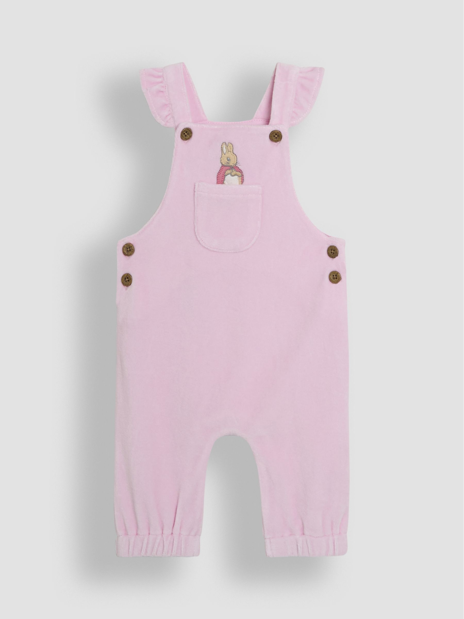 Pink Peter Rabbit Appliqué Velour Dungarees and Body Set - Image 4 of 8
