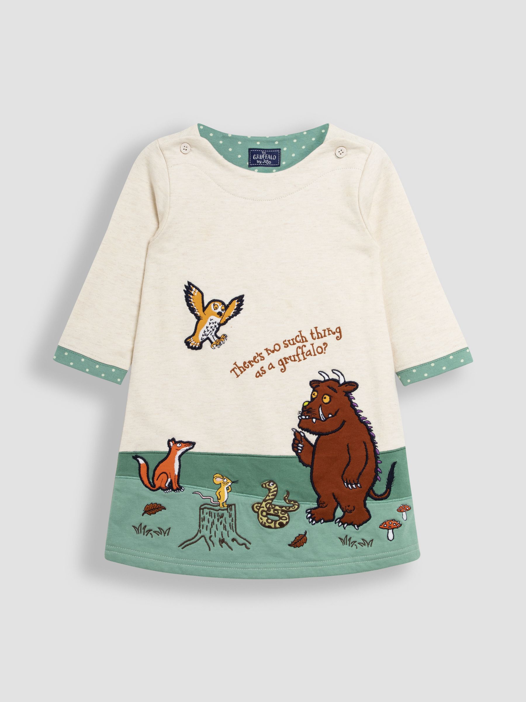 Natural The Gruffalo Appliqué A-Line Dress - Image 3 of 5