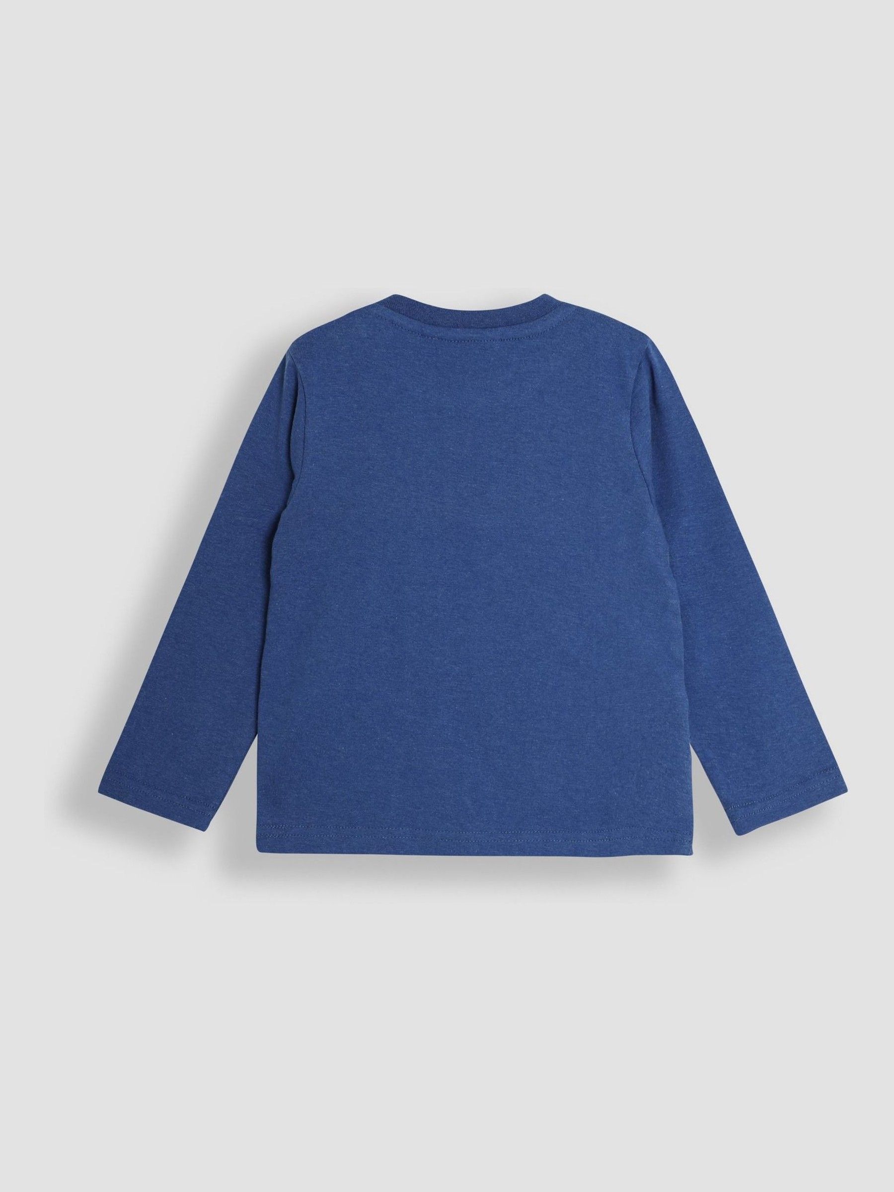 Denim Long Sleeve Button Shoulder Appliqué Top - Image 2 of 3