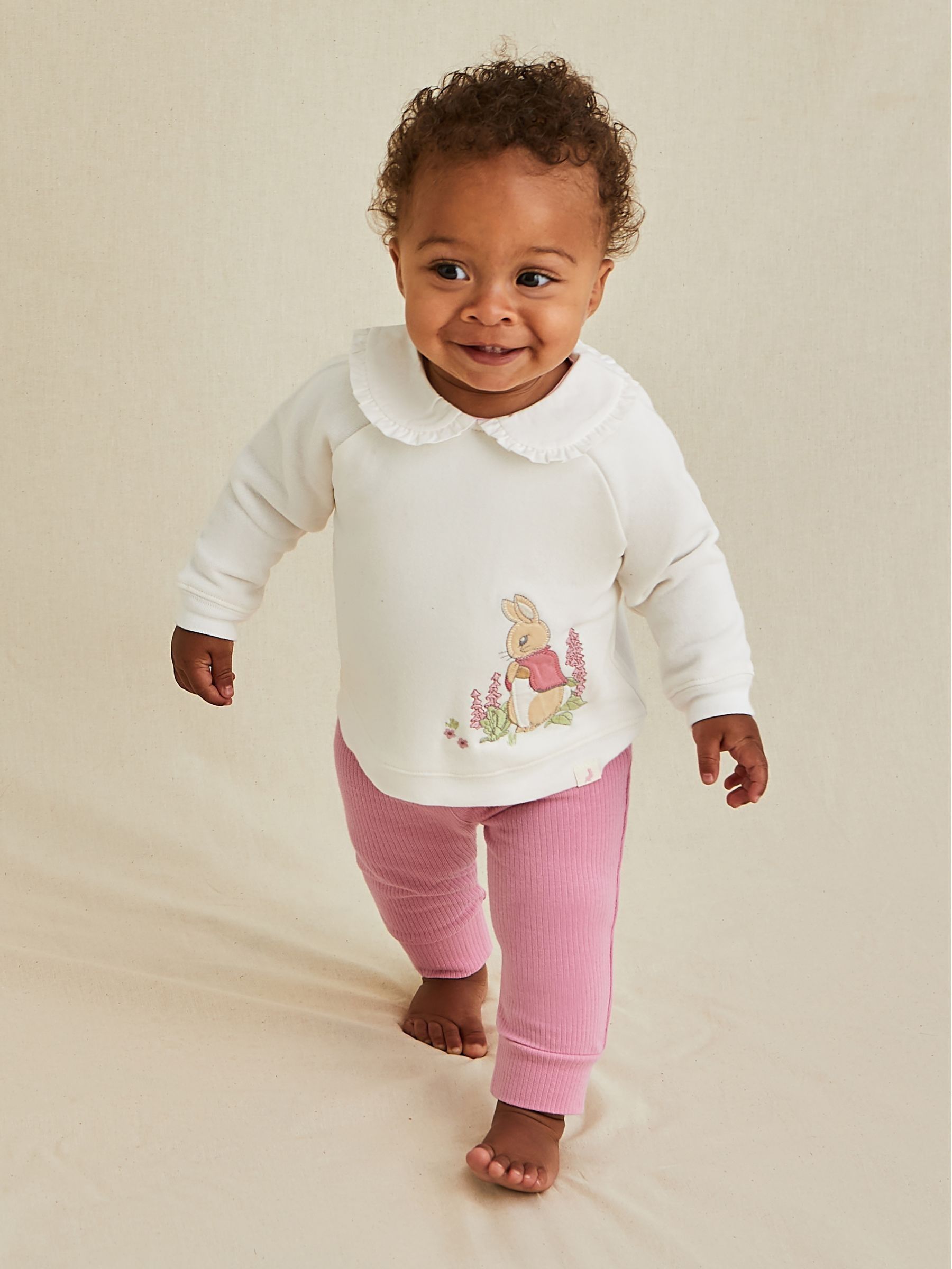 Cream Peter Rabbit Appliqué Sweatshirt and Leggings Set - Image 2 of 3