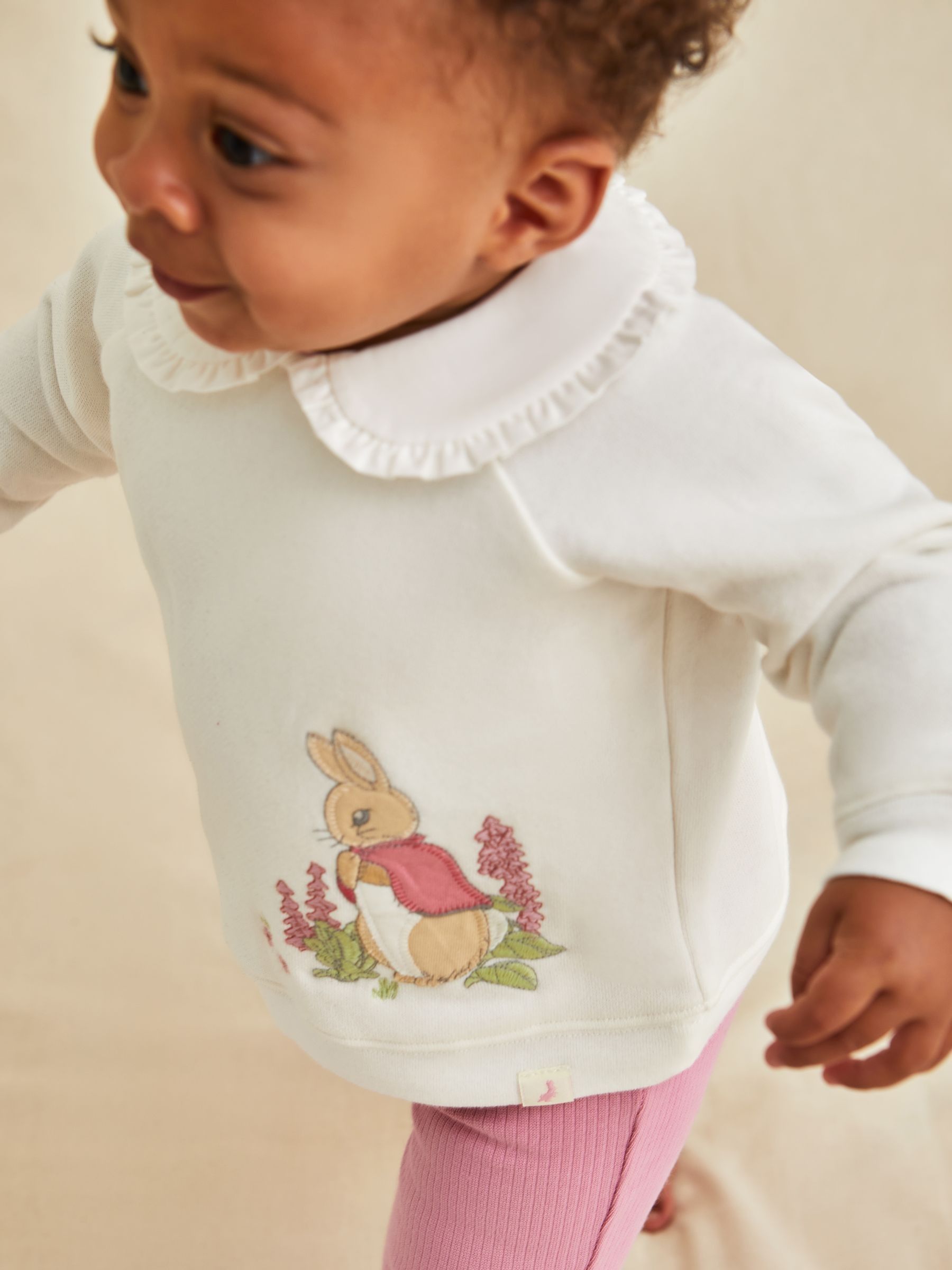 Cream Peter Rabbit Appliqué Sweatshirt and Leggings Set - Image 3 of 3
