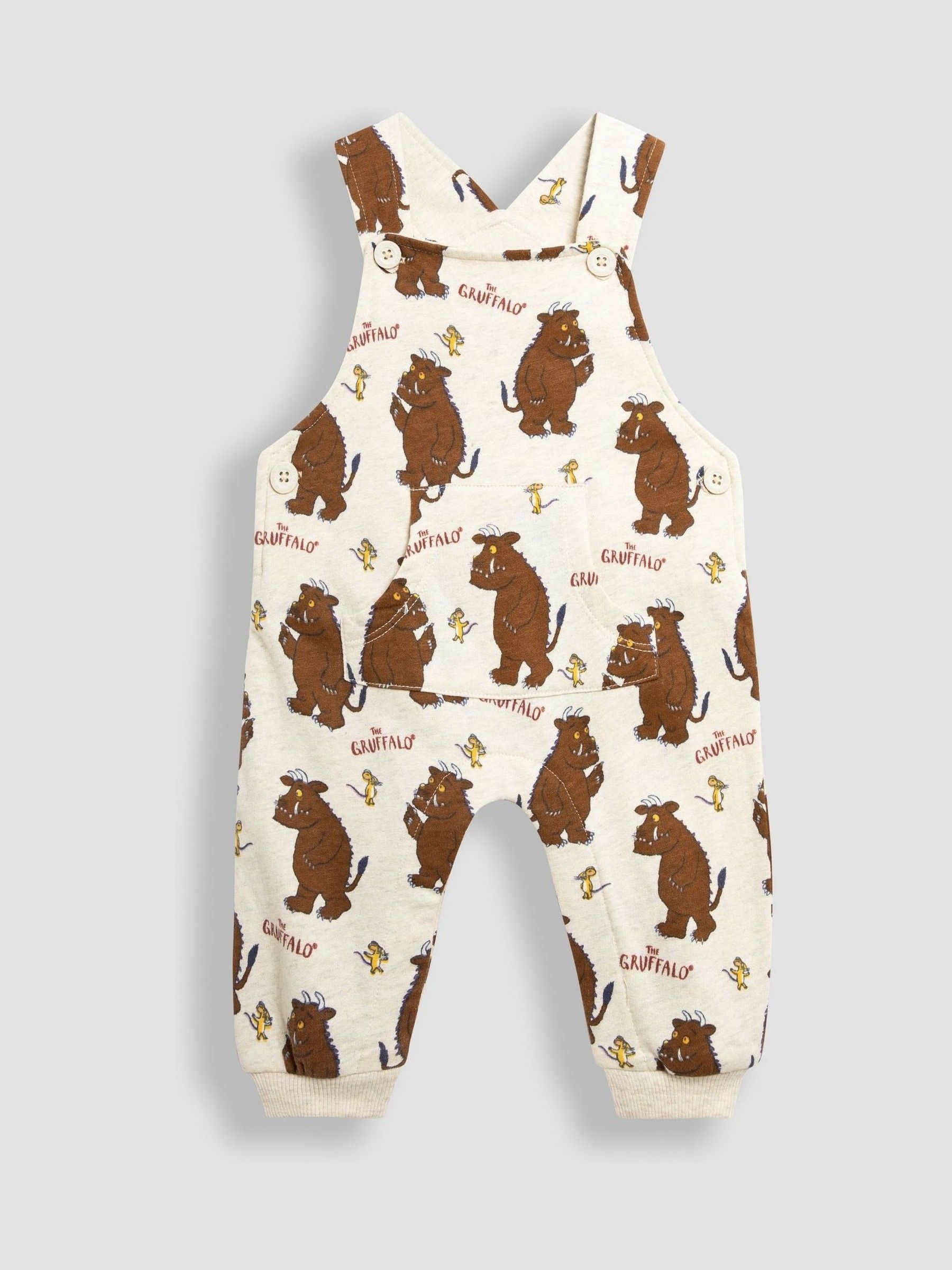 Neutral The Gruffalo Printed Dungarees and Stripe Top Set - Image 2 of 5