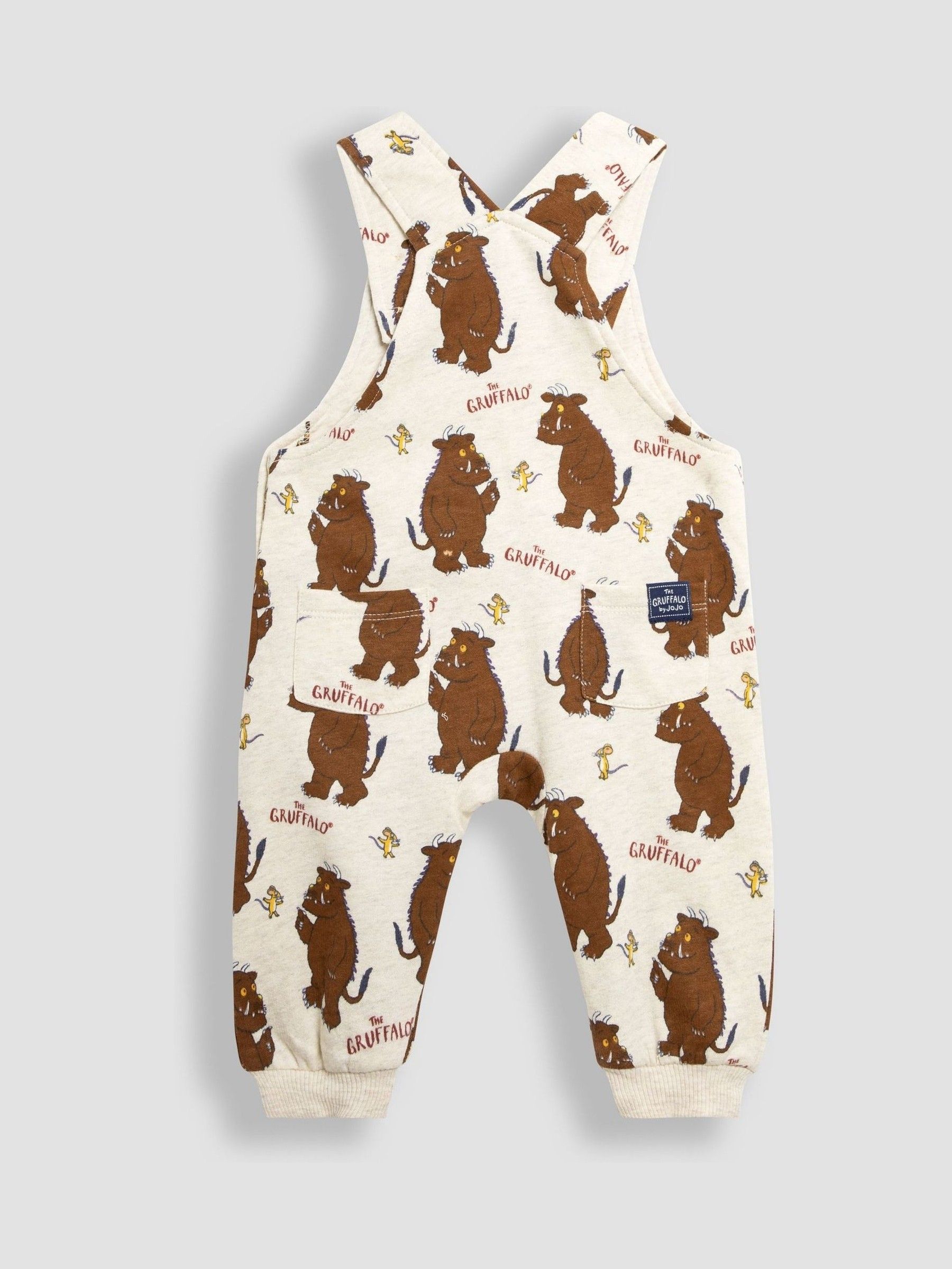 Neutral The Gruffalo Printed Dungarees and Stripe Top Set - Image 3 of 5