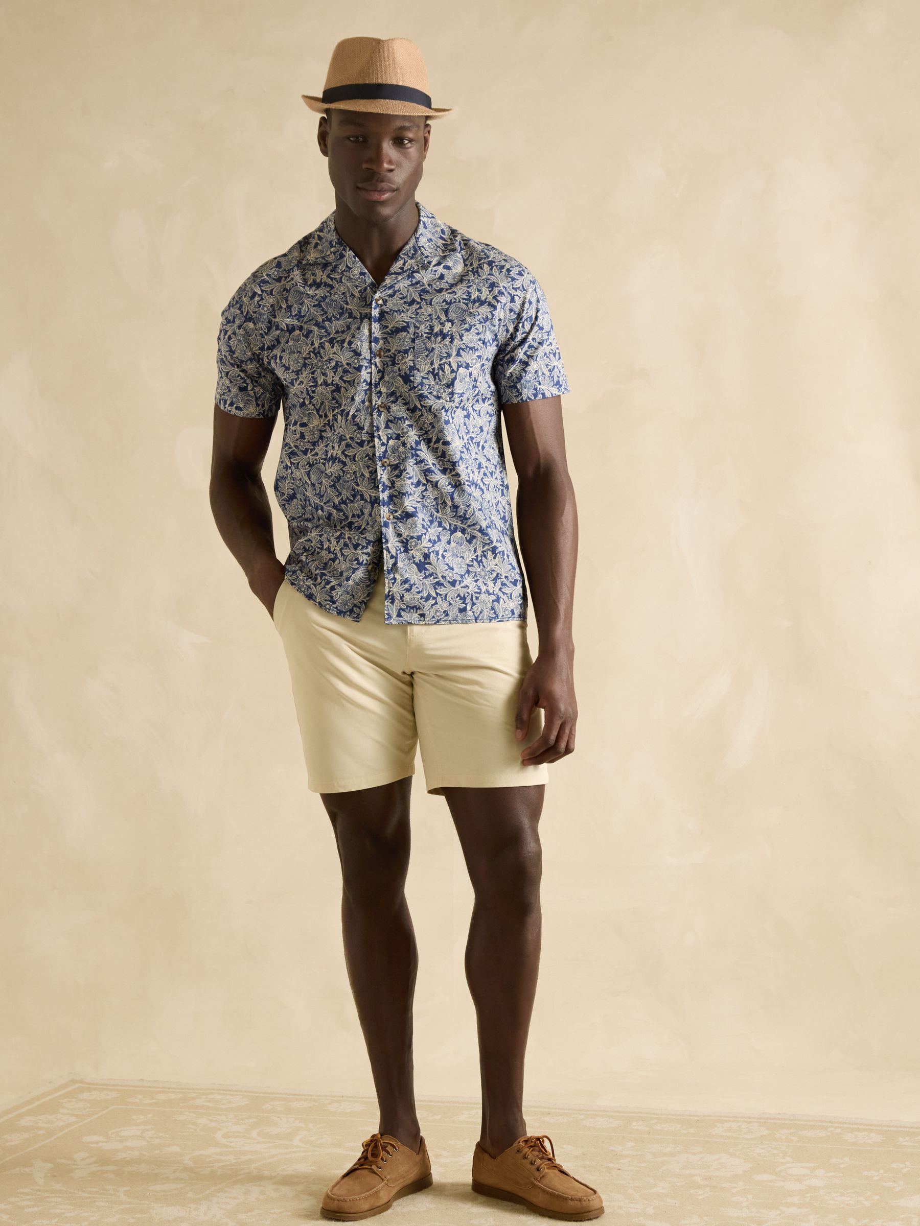 Halstow Neutral Straw Trilby Hat - Image 2 of 6