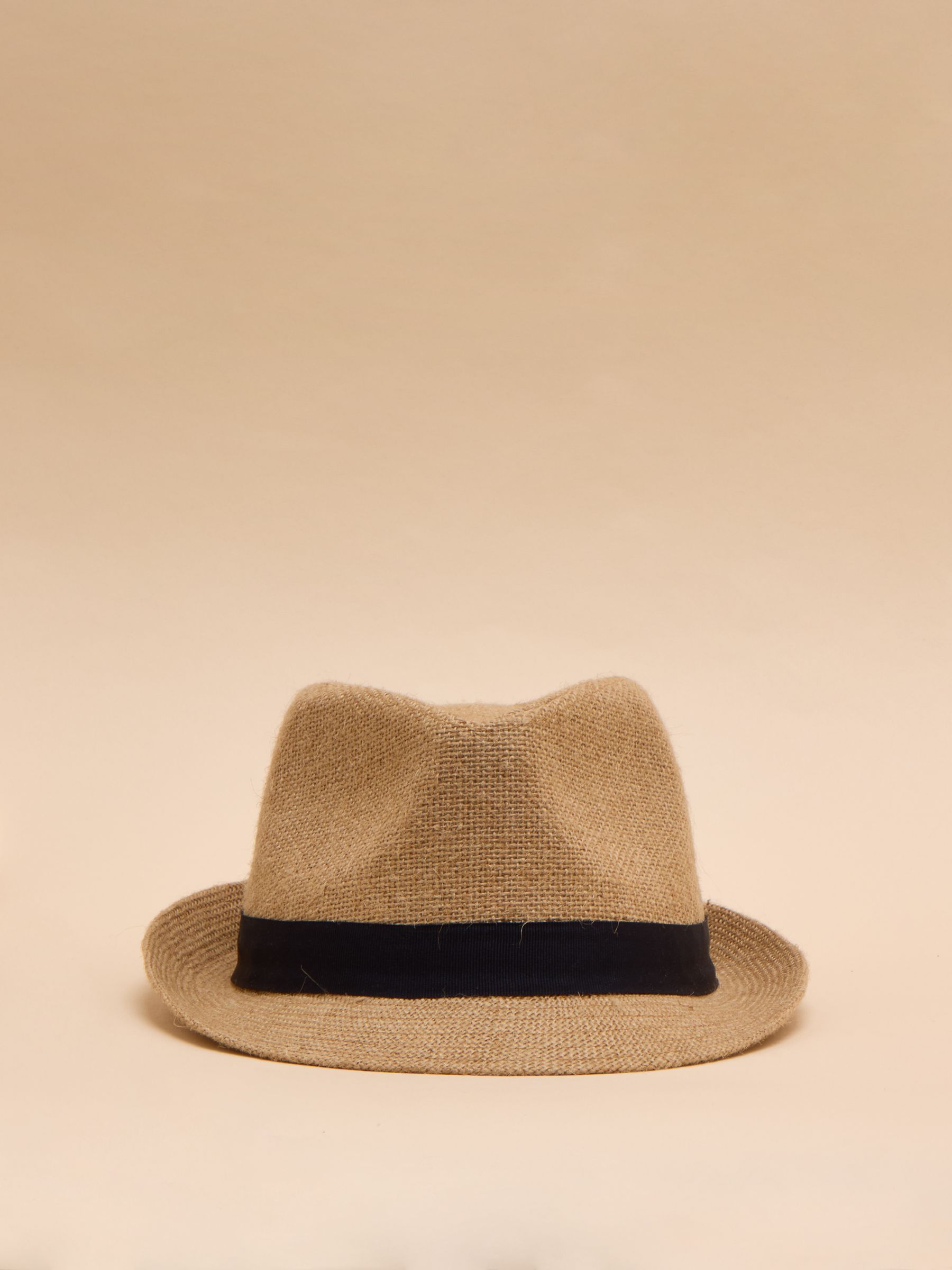 Halstow Neutral Straw Trilby Hat - Image 4 of 6