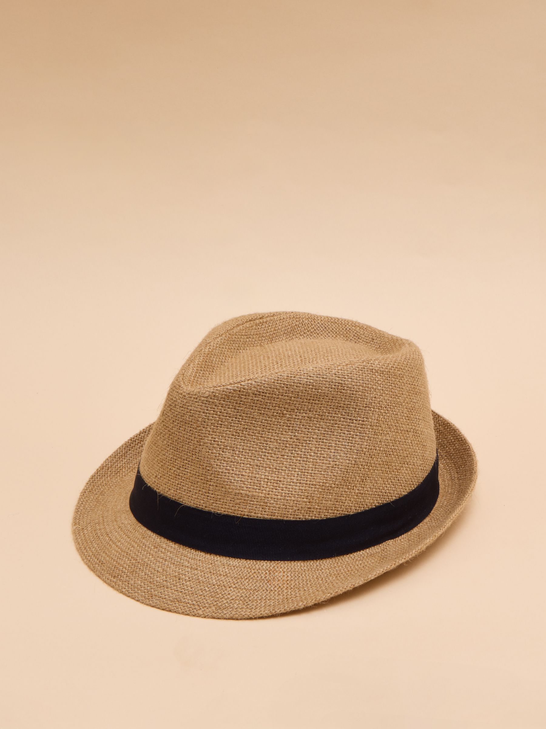 Halstow Neutral Straw Trilby Hat - Image 5 of 6