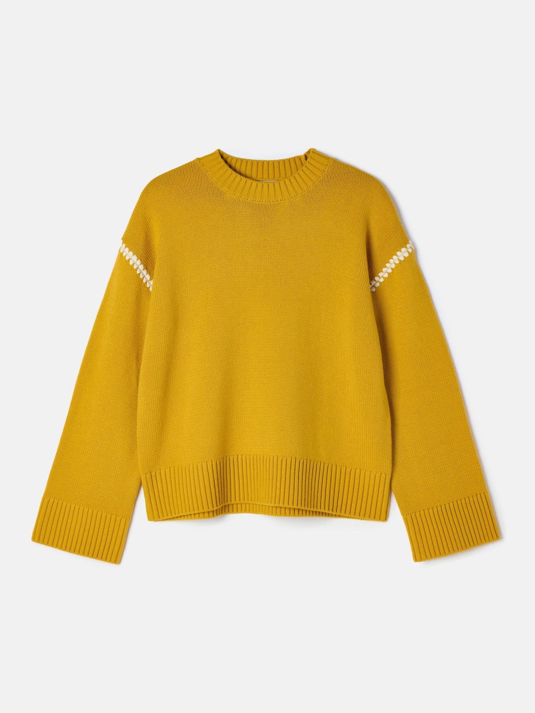 Alexandra Yellow Blanket Stitch Jumper - Image 7 of 7