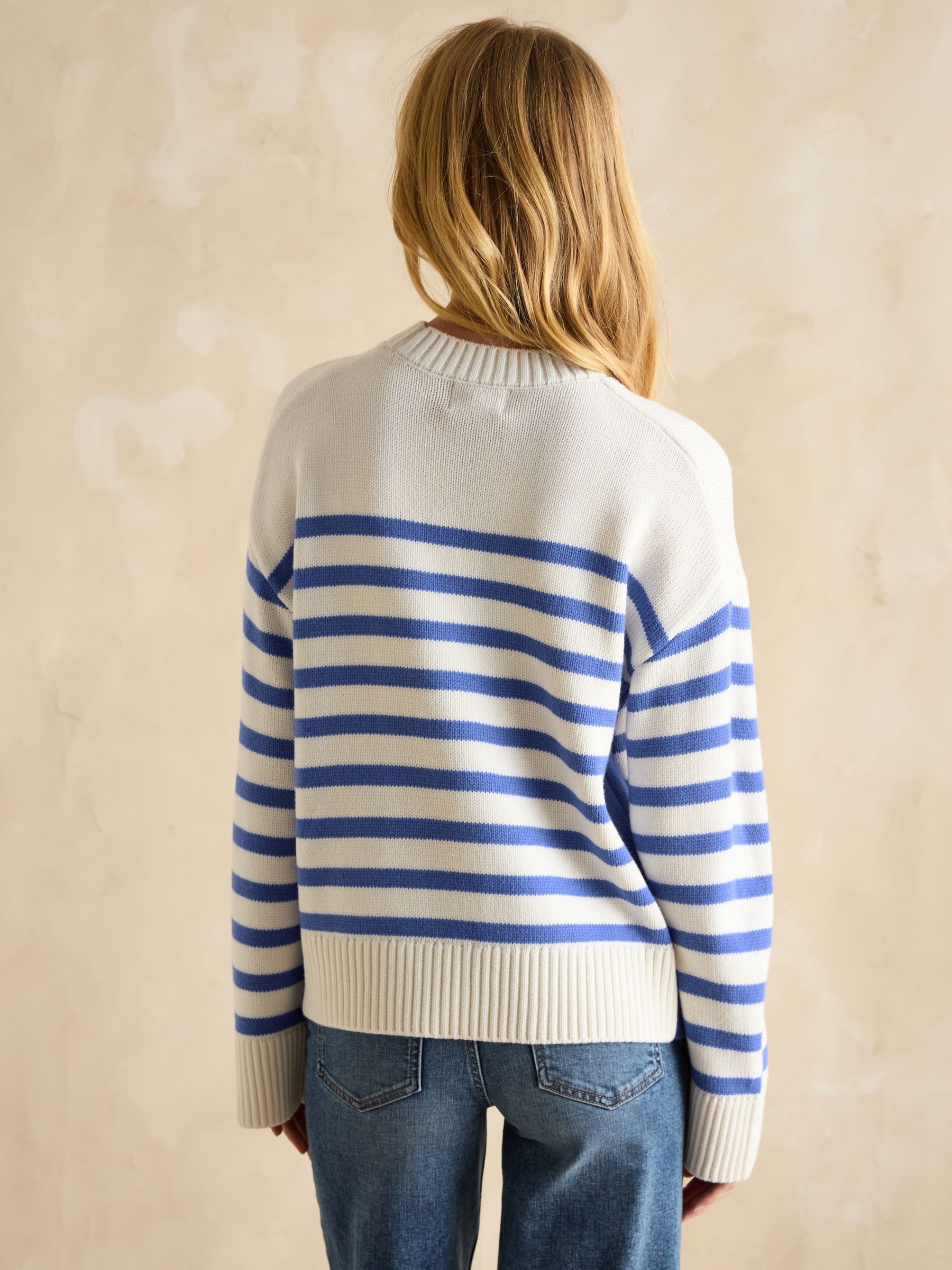 Blue Stripe Jumper With Side Panels - Image 2 of 6