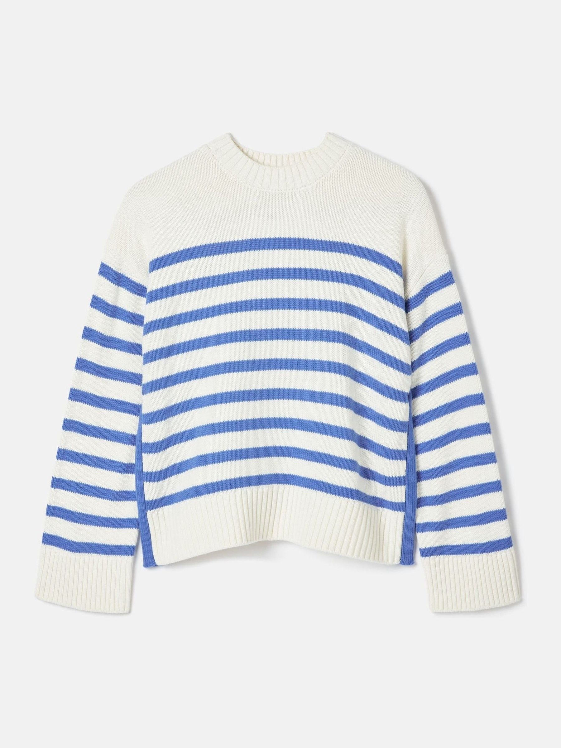 Blue Stripe Jumper With Side Panels - Image 6 of 6