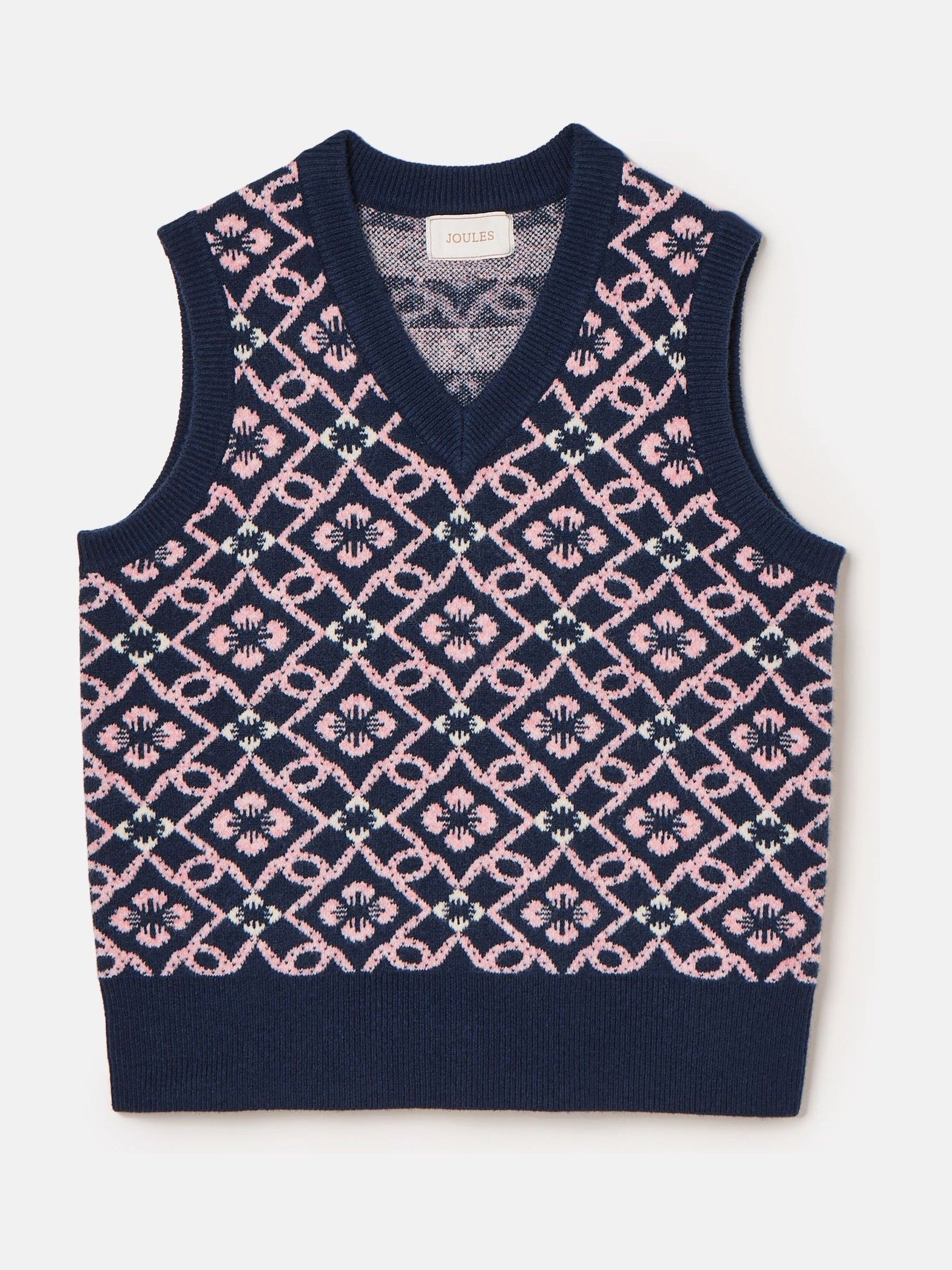 Meredith Navy V-Neck Knitted Vest - Image 7 of 9