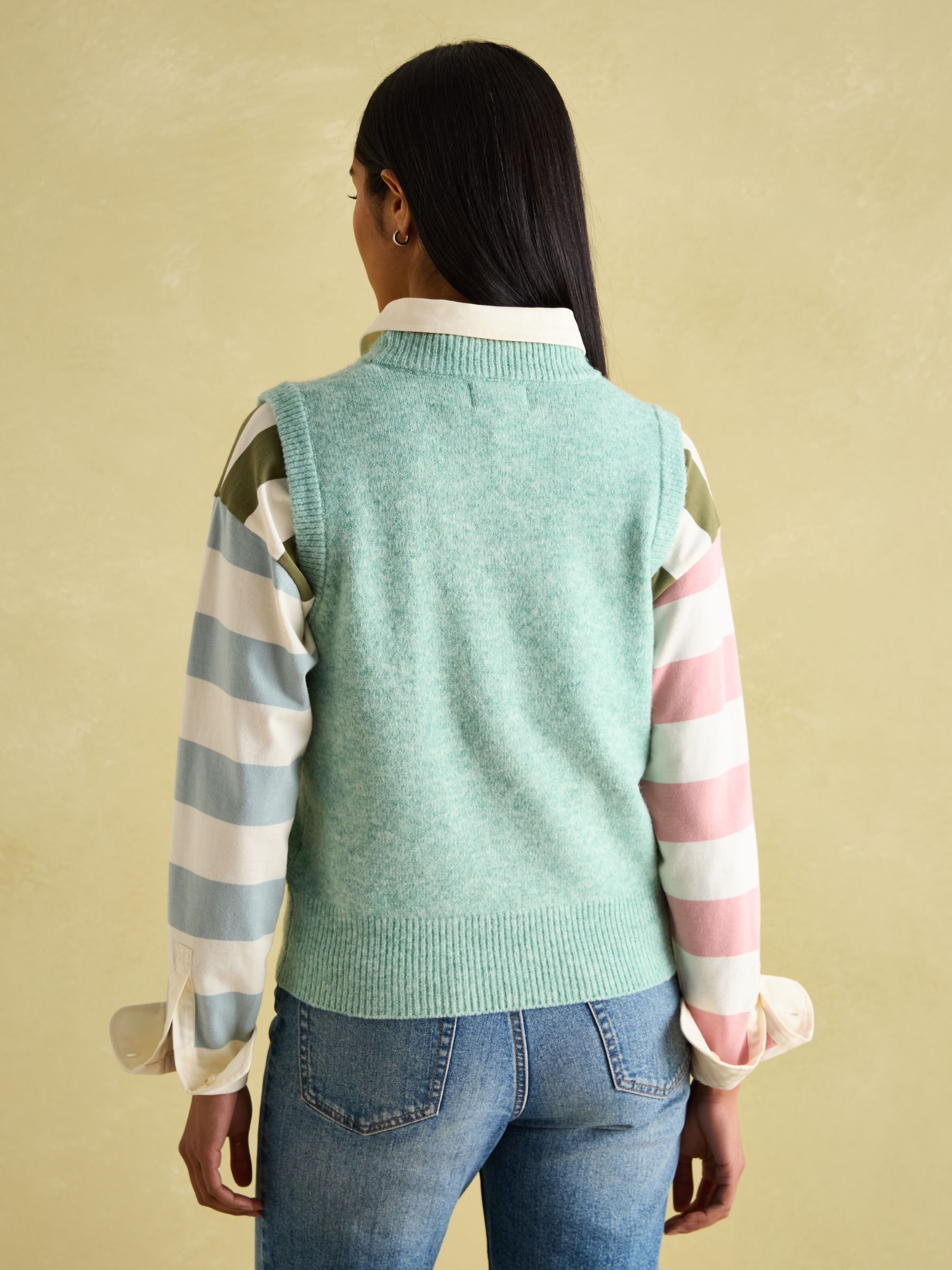 Holly Green Regular Fit Knitted Vest - Image 2 of 7