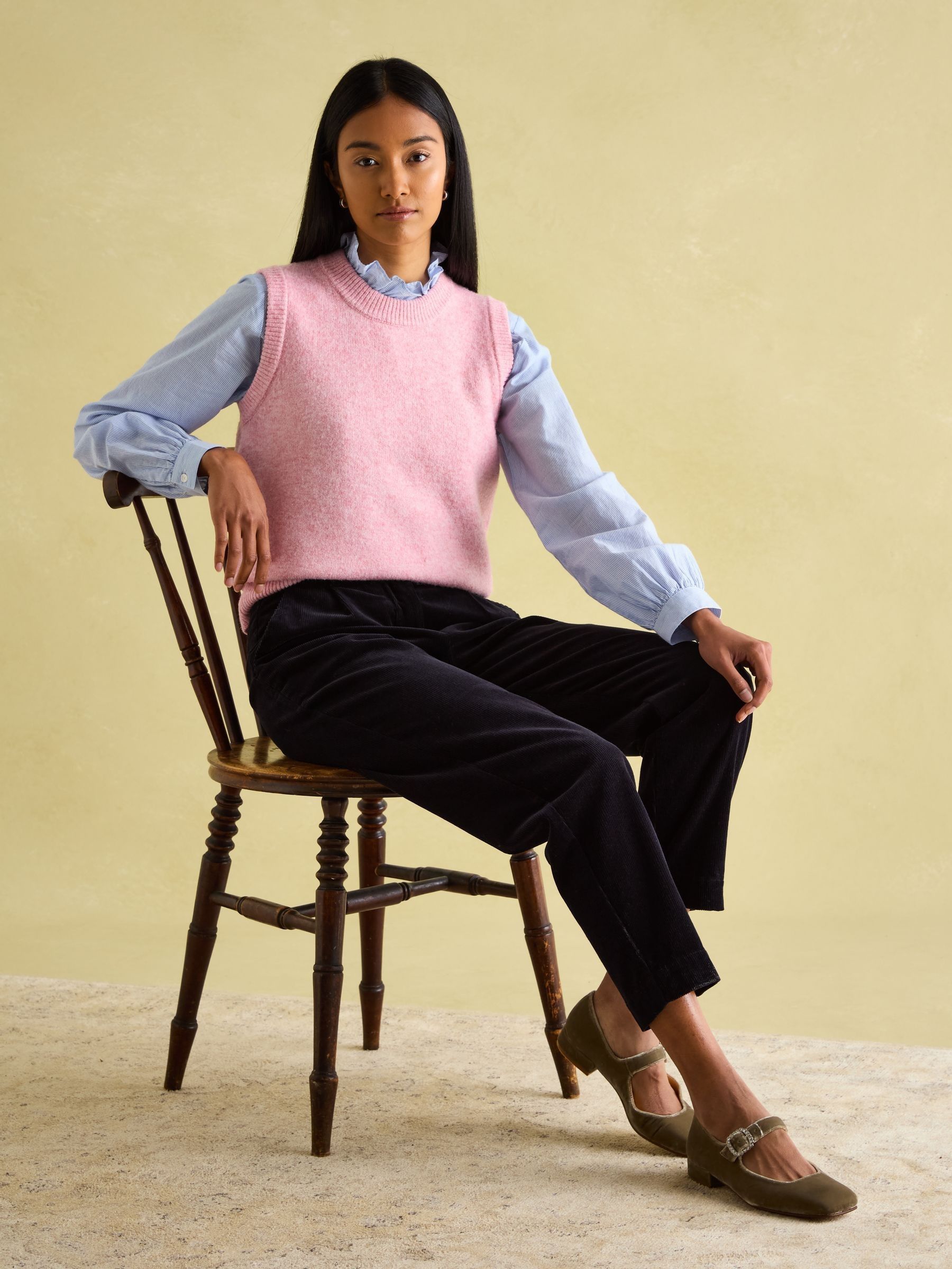 Holly Pink Regular Fit Knitted Vest - Image 6 of 7