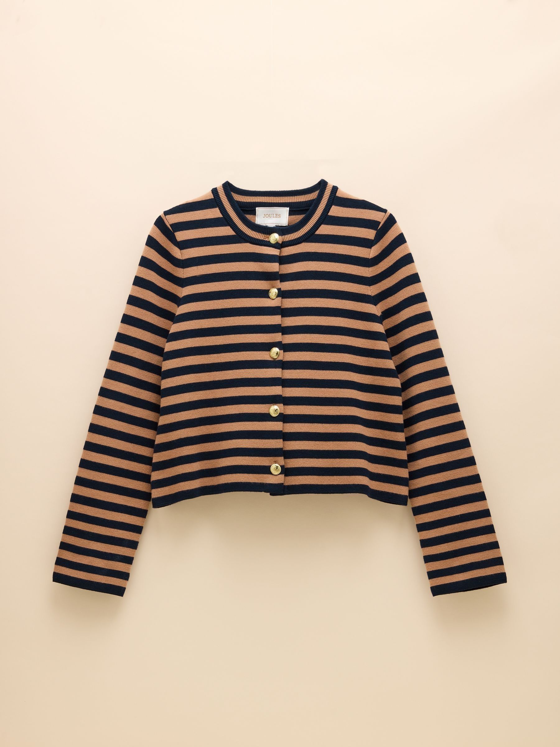 Catherine Tan/Navy Cotton Striped Cardigan - Image 7 of 7