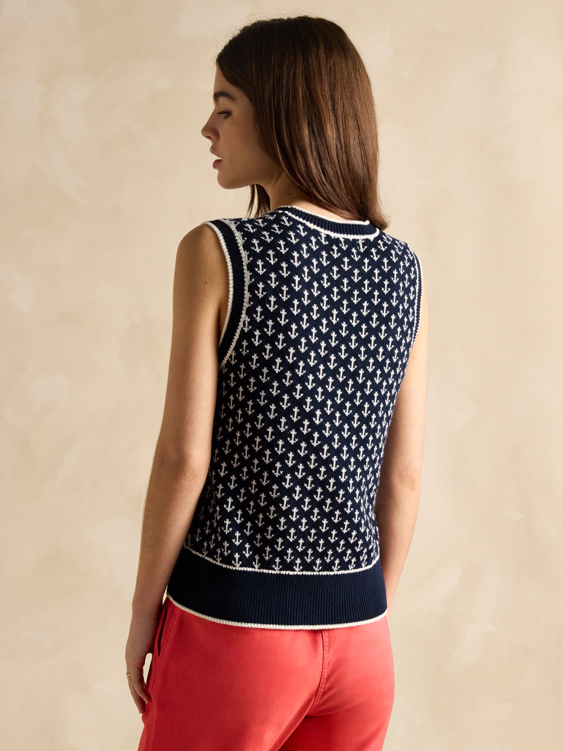 Marine Navy Knitted Anchor Vest - Image 2 of 6