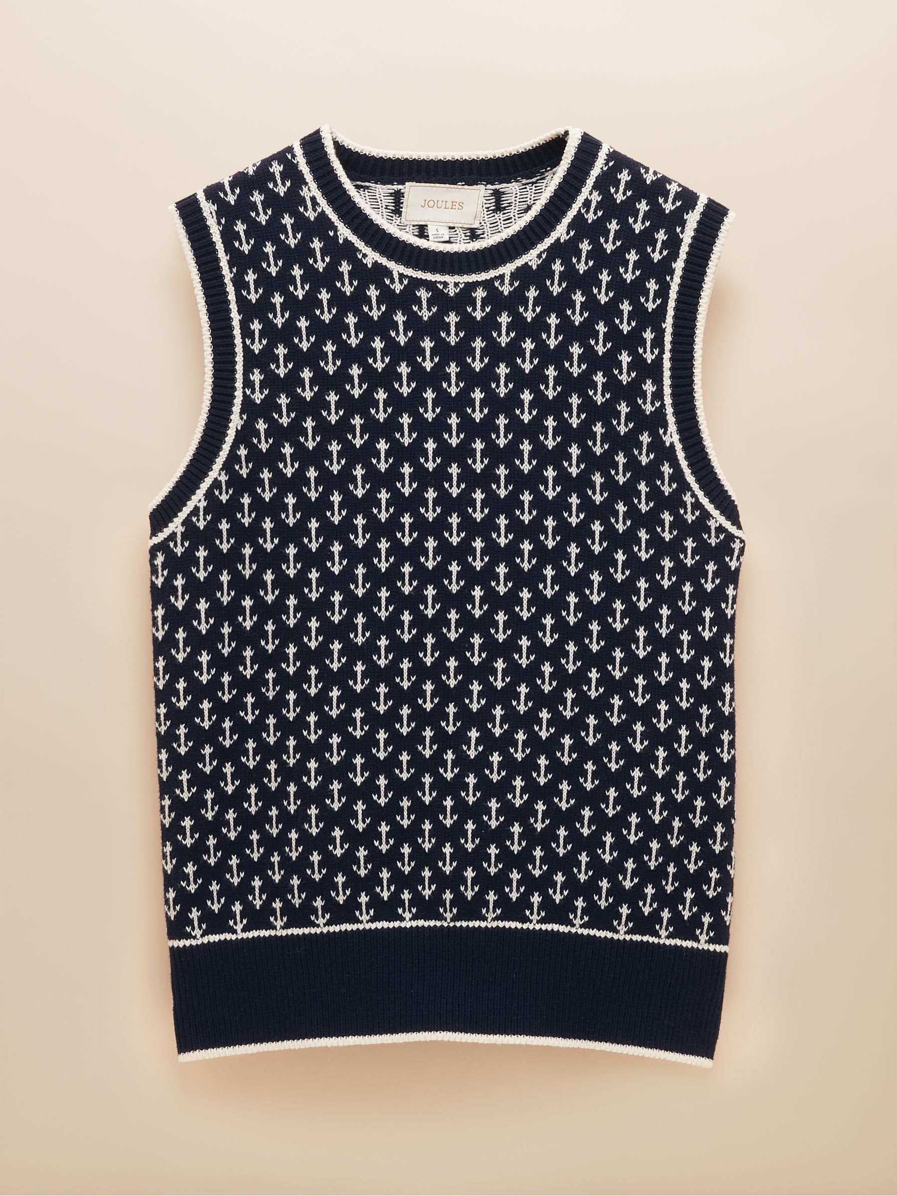 Marine Navy Knitted Anchor Vest - Image 6 of 6