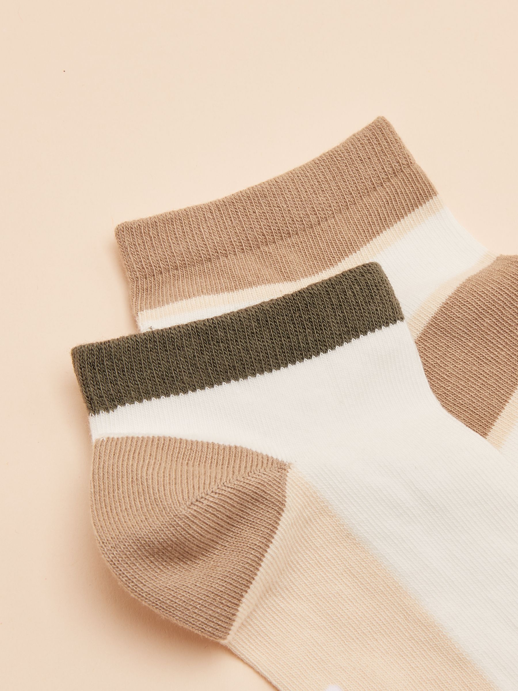 Men's Rilla Natural Pack of Two Trainer Socks - Image 2 of 5