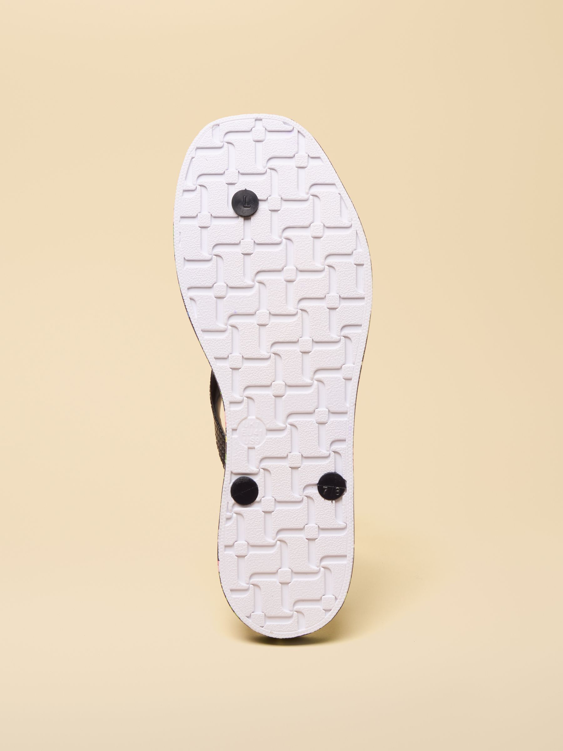 Sunvale Navy Tile Print Flip Flops - Image 5 of 5 Sunvale Navy Tile Print Flip Flops - Image 5 of 5