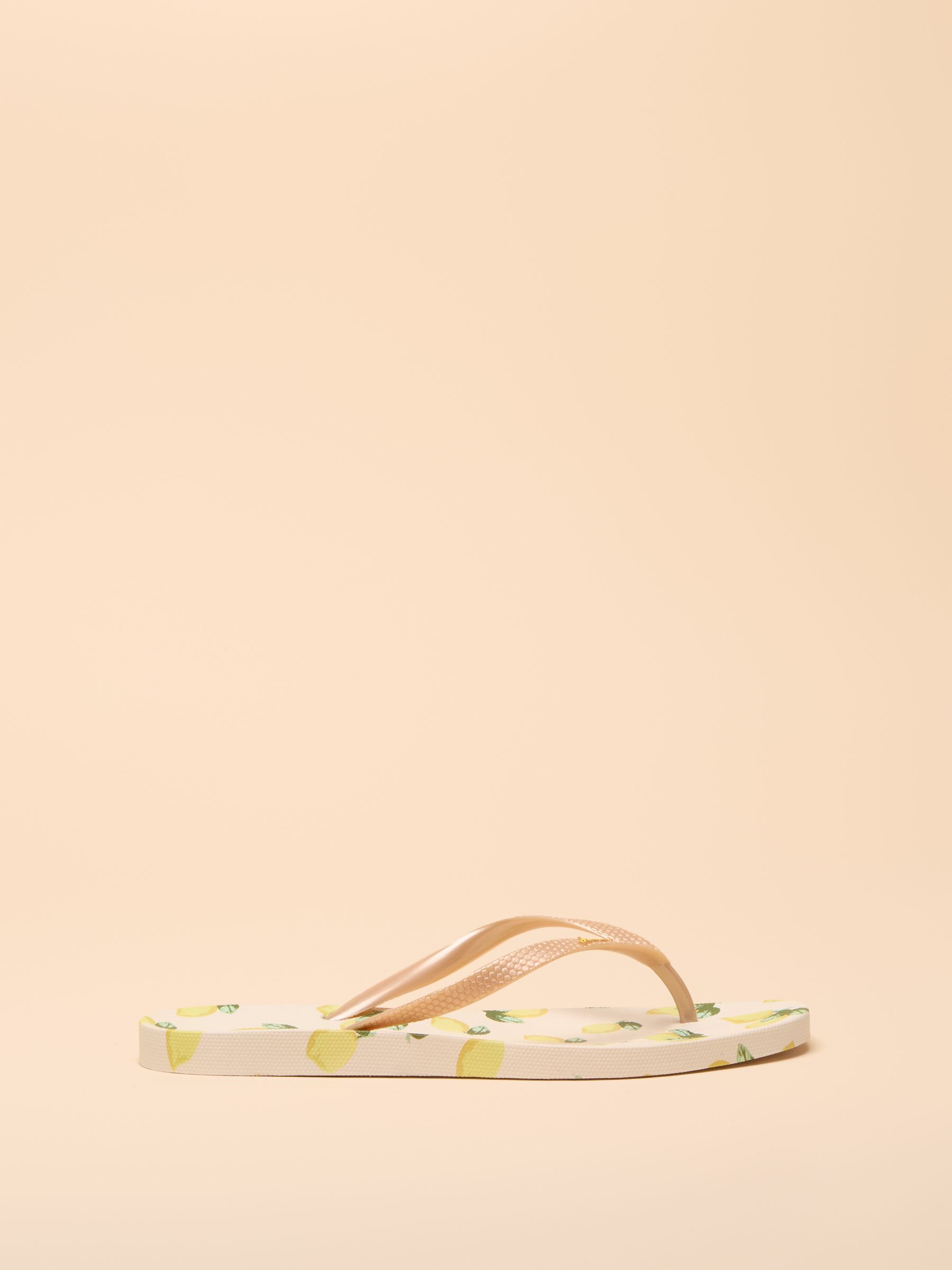 Sunvale Cream Printed Flip Flops - Image 2 of 5
