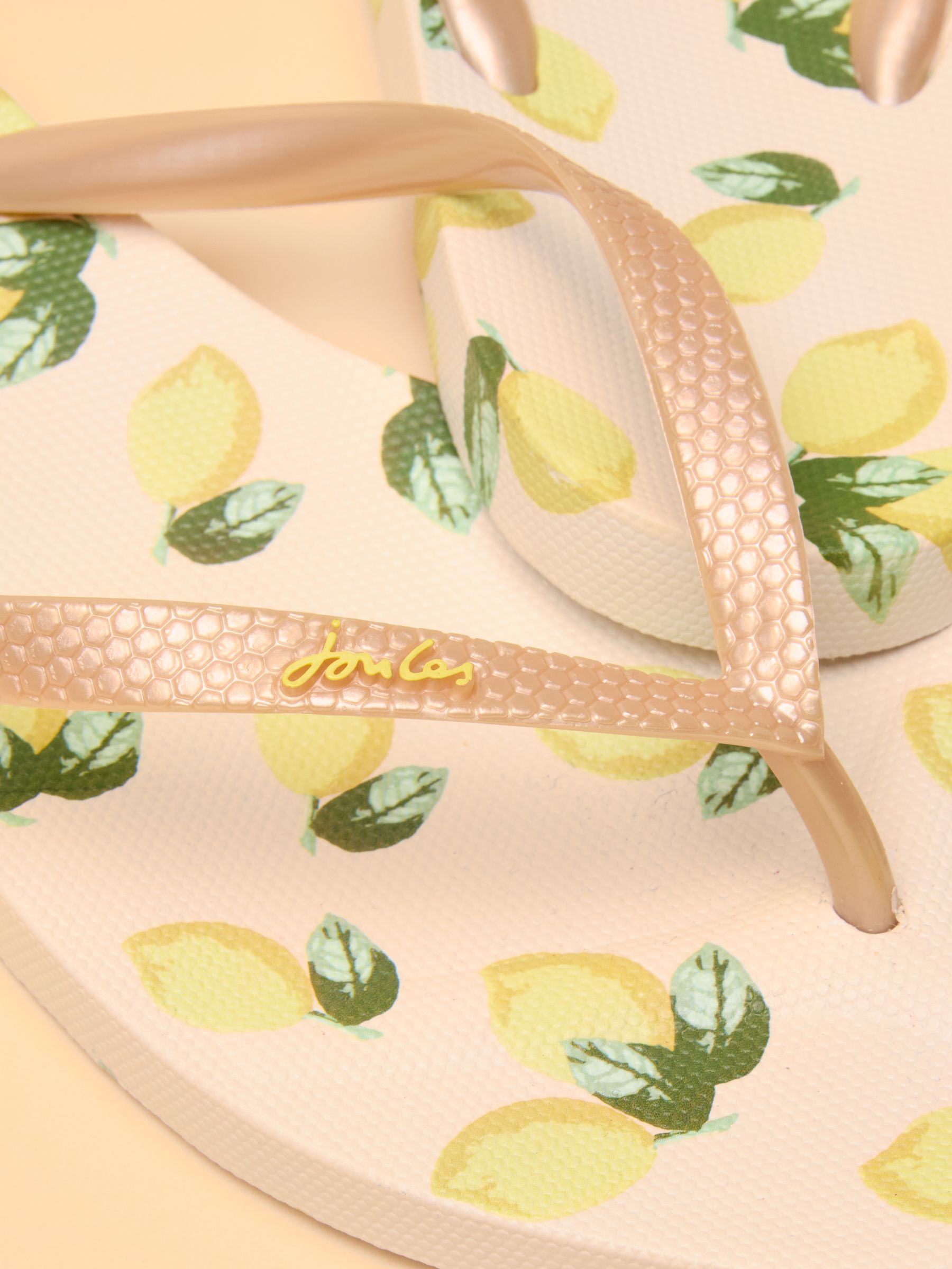 Sunvale Cream Printed Flip Flops - Image 4 of 5