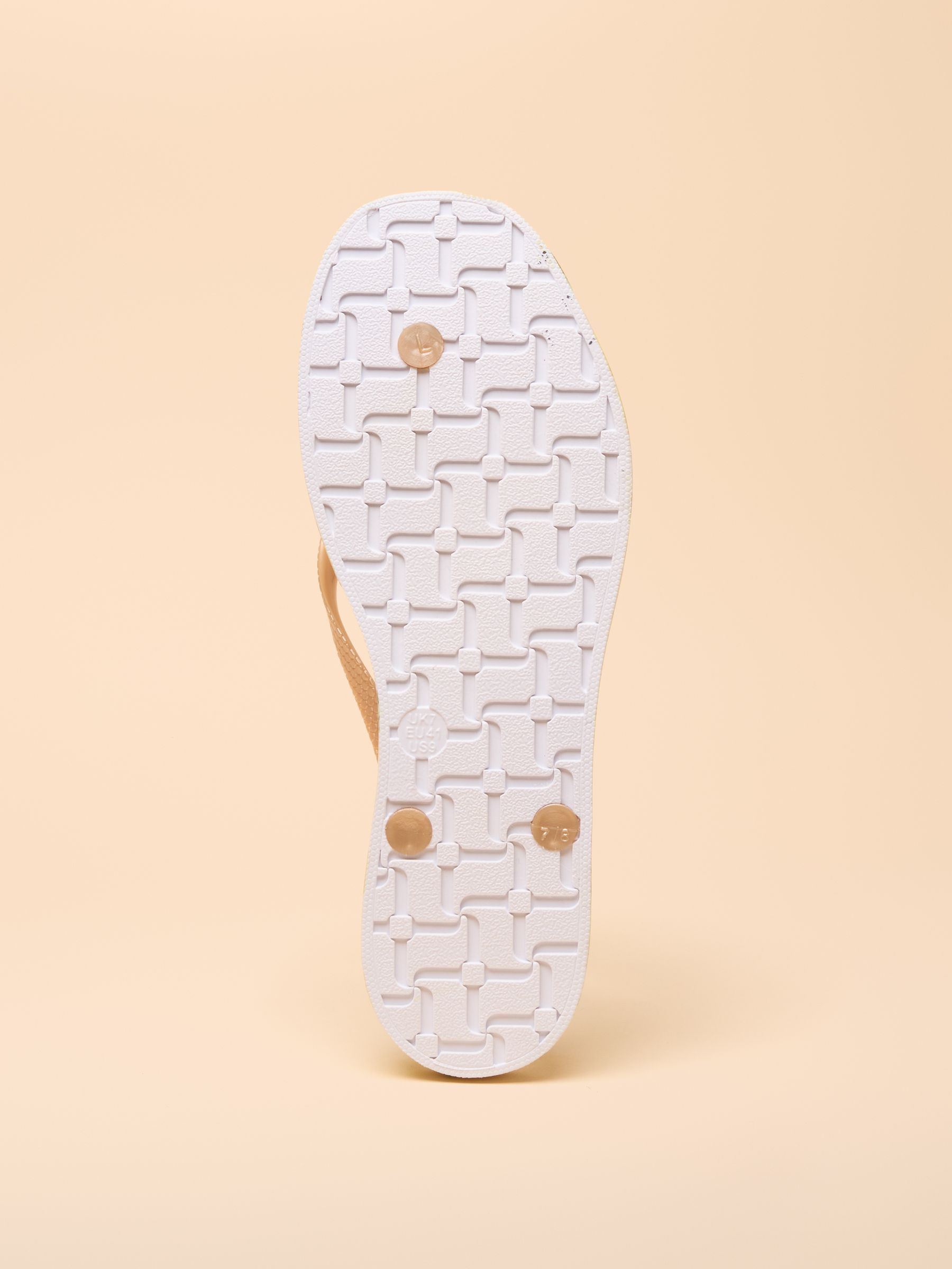 Sunvale Cream Printed Flip Flops - Image 5 of 5
