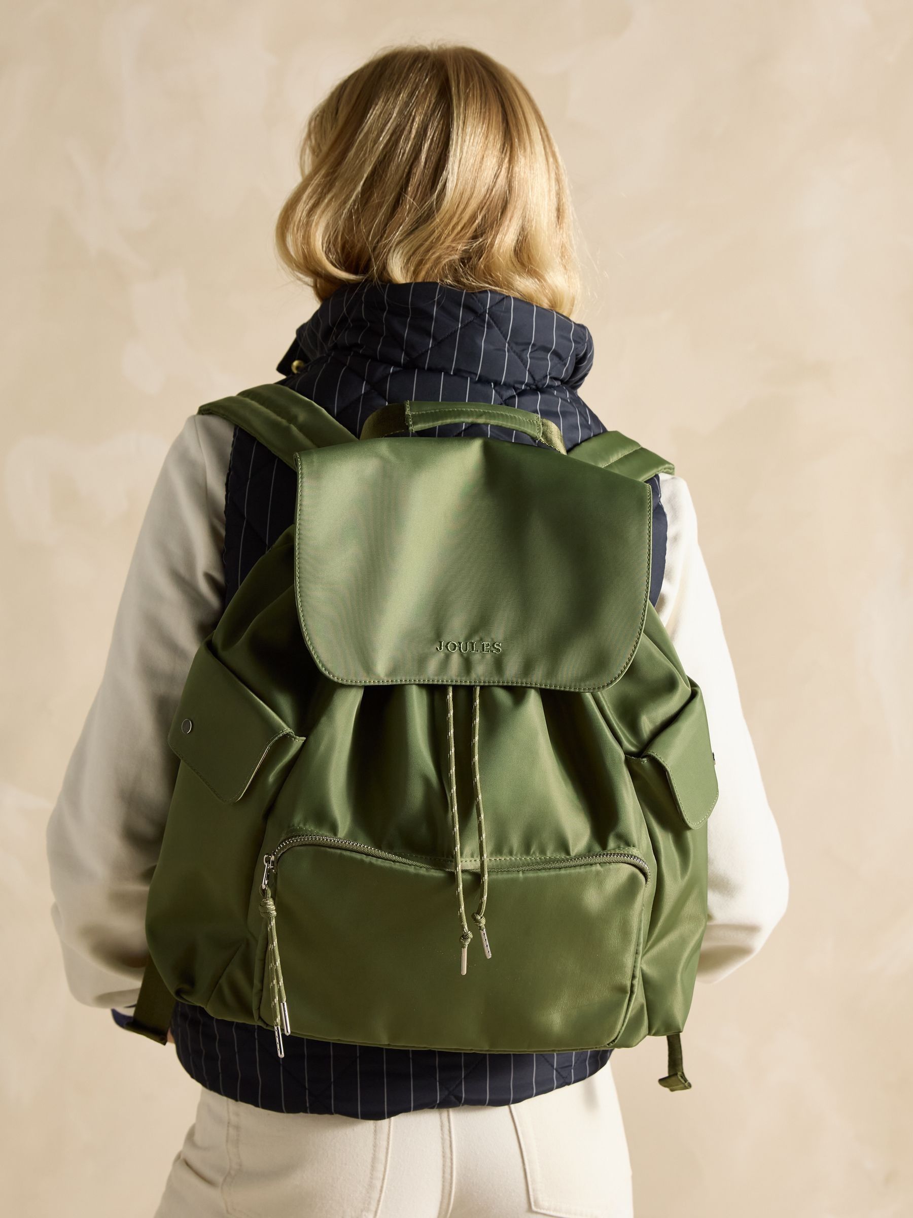 Cambeck Khaki Green Water Resistant Backpack - Image 2 of 8