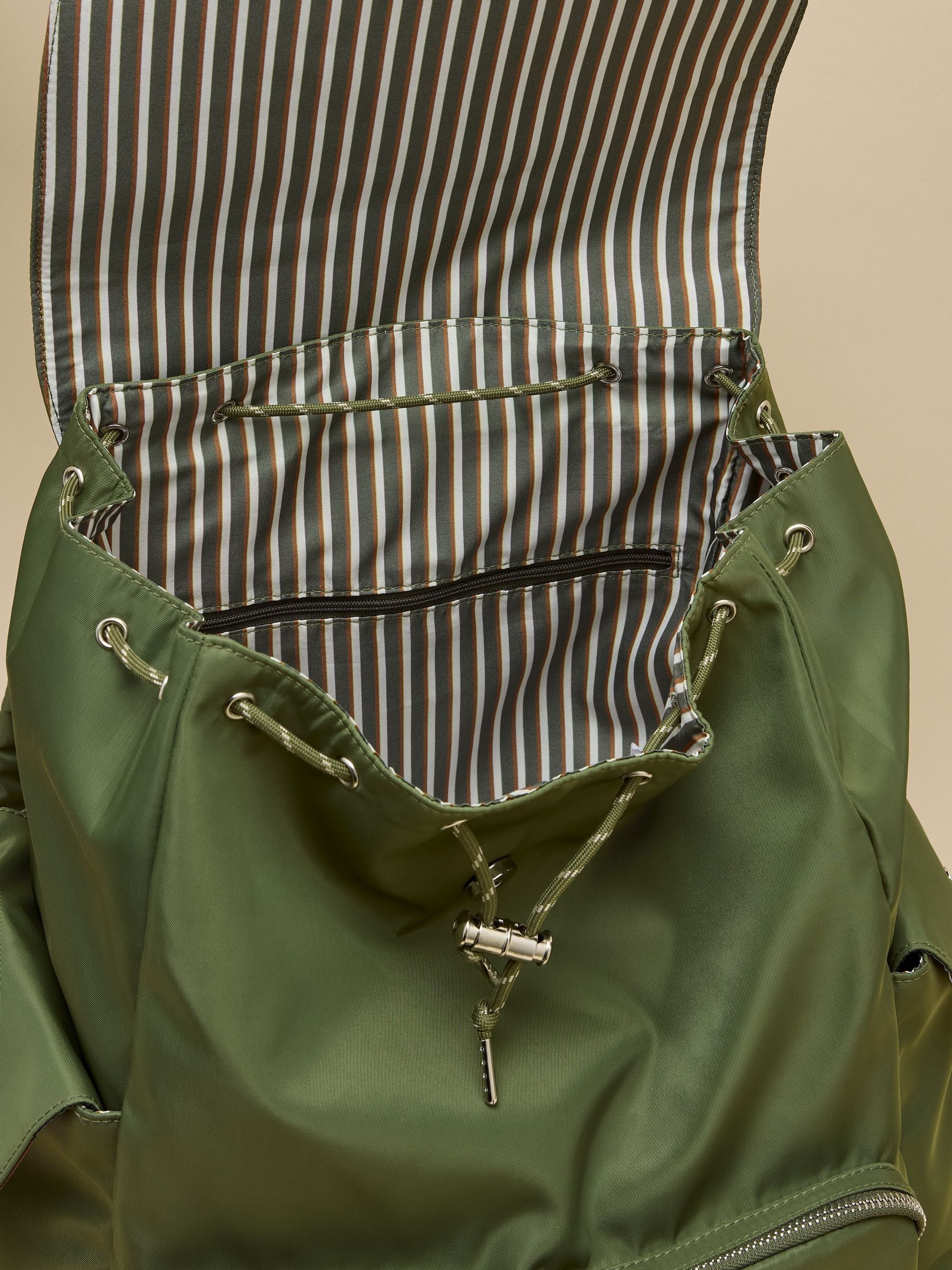 Cambeck Khaki Green Water Resistant Backpack - Image 8 of 8